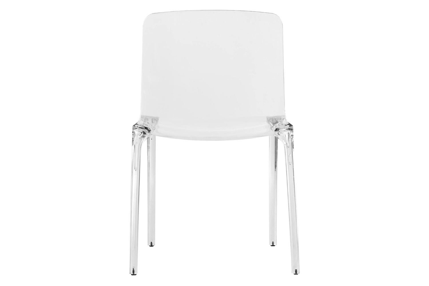 LeisureMod Modern Murray Stackable Dining Side Chair - Clear