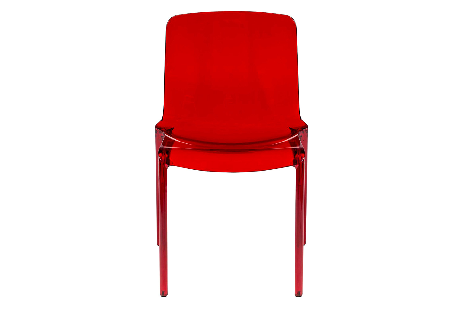 LeisureMod Modern Murray Stackable Dining Side Chair - Red