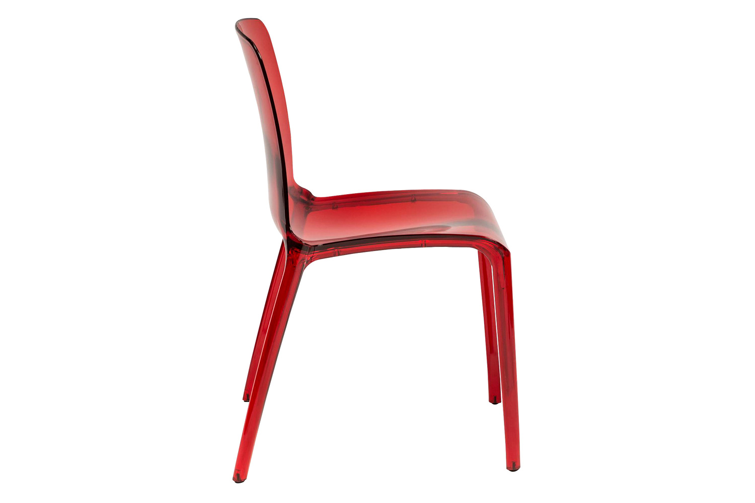 LeisureMod Modern Murray Stackable Dining Side Chair - Red