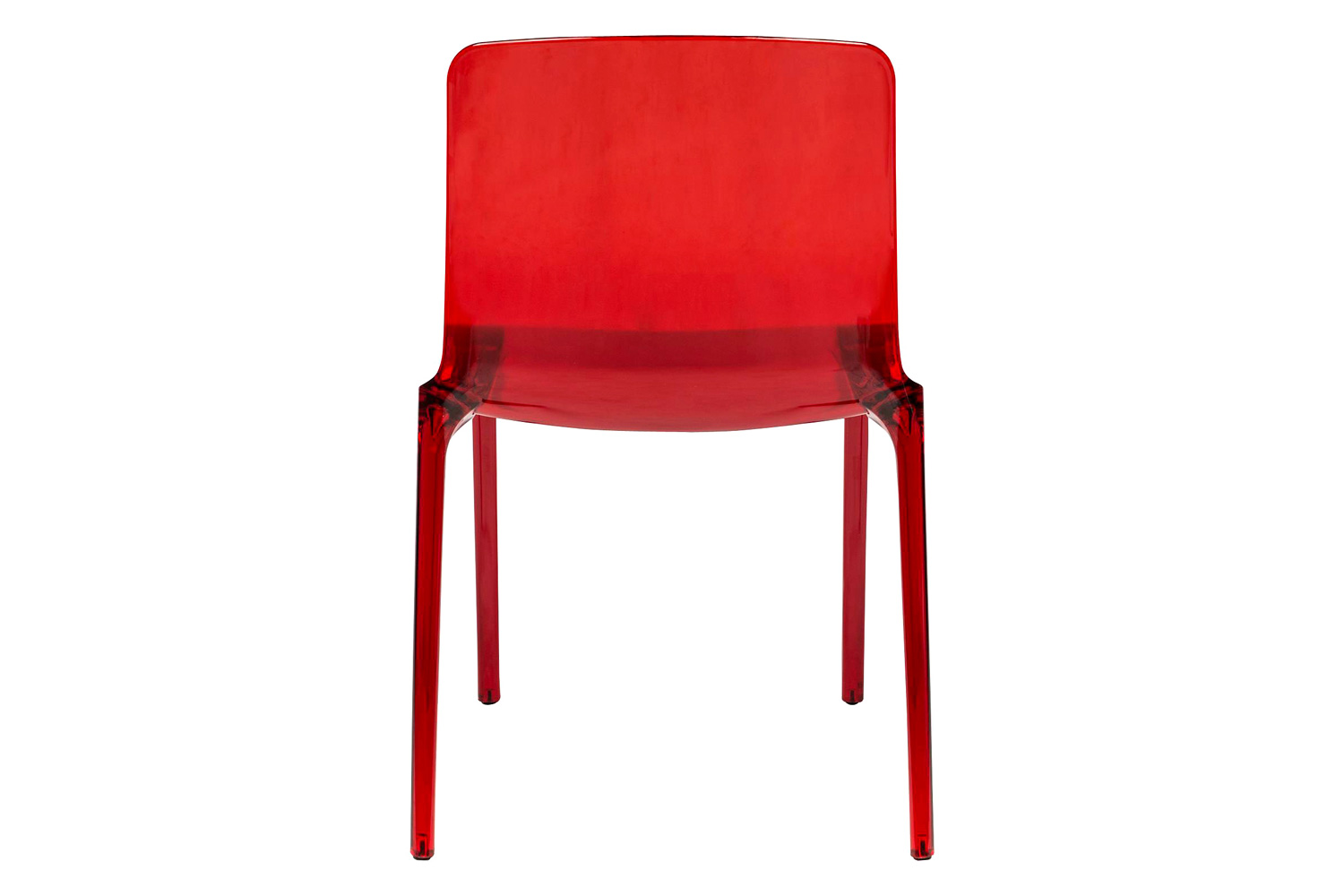 LeisureMod Modern Murray Stackable Dining Side Chair - Red