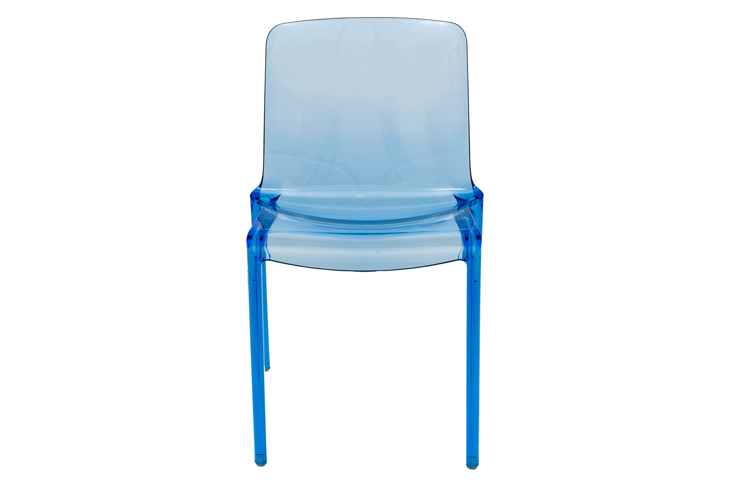 LeisureMod Modern Murray Stackable Dining Side Chair - Blue