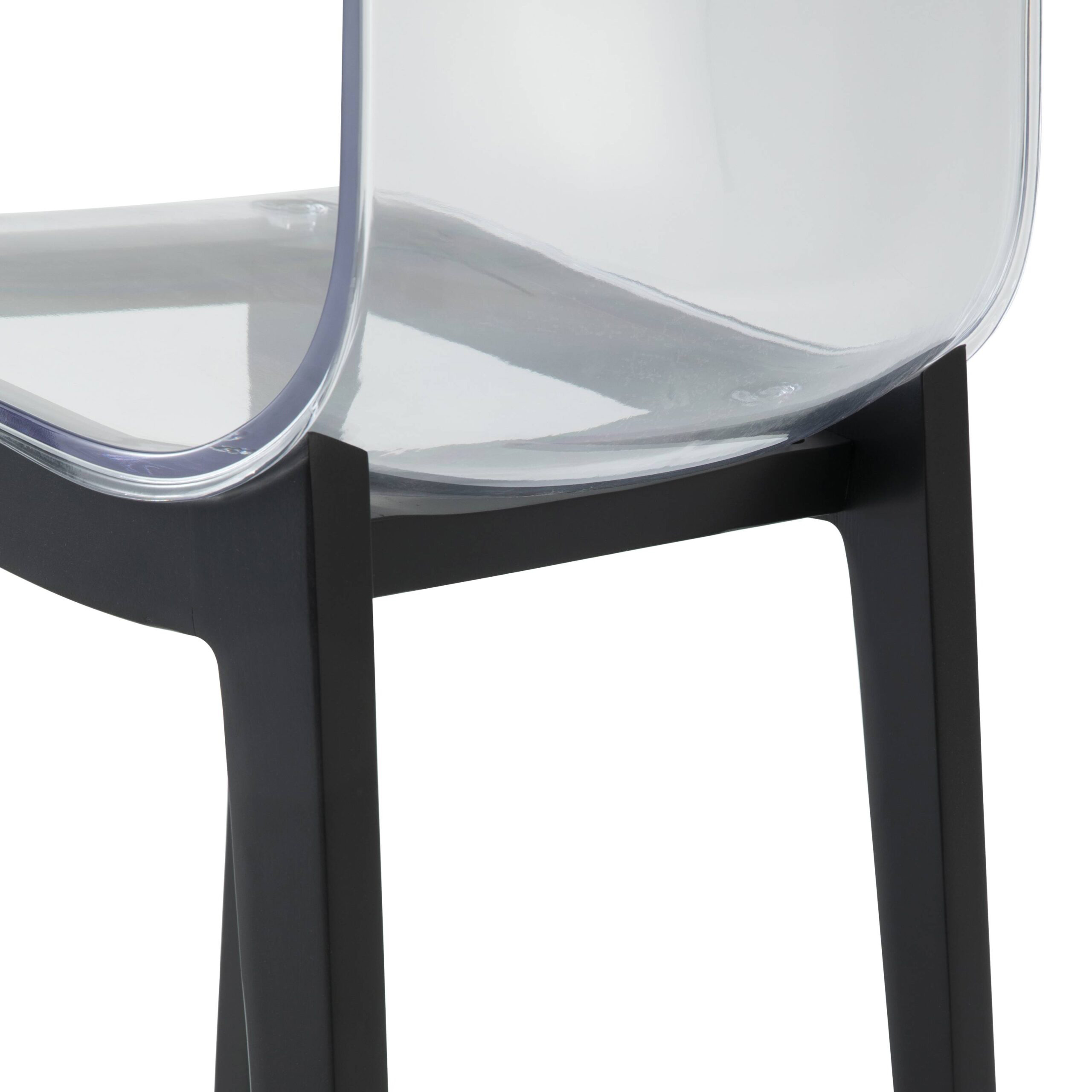 LeisureMod Marsden Modern Dining Side Chair With Beech Wood Legs - Black