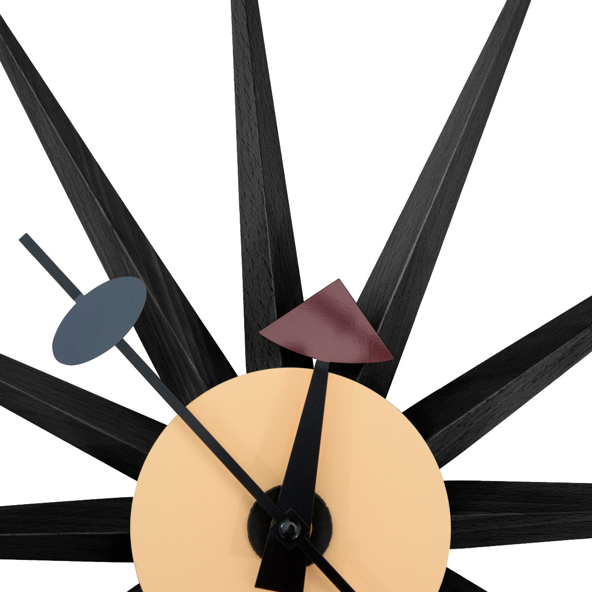 LeisureMod Maxi Modern Design Metal Star Silent Non-Ticking Wall Clock - Black