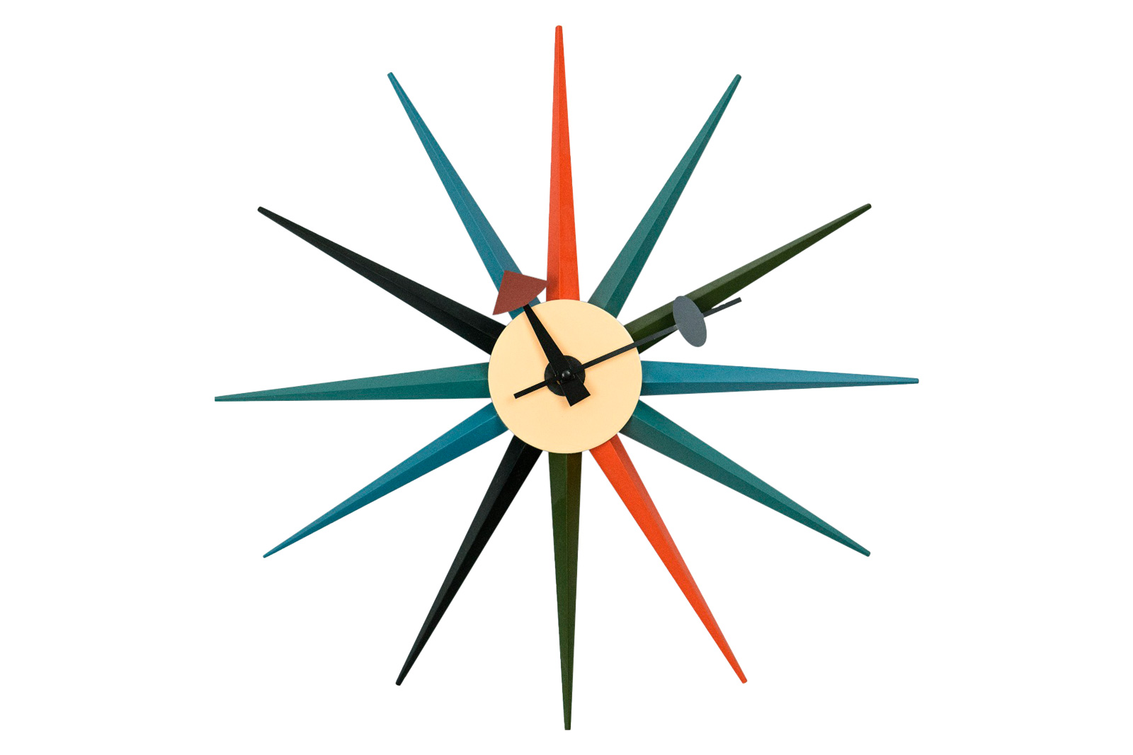 LeisureMod Maxi Modern Design Metal Star Silent Non-Ticking Wall Clock