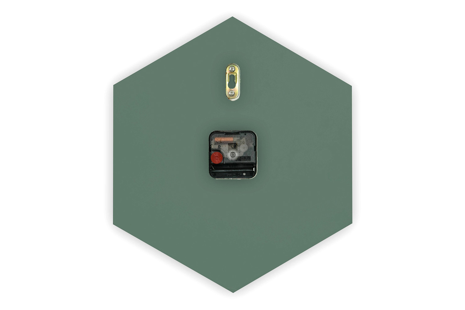 LeisureMod Manchester Modern Hexagon Silent Non-Ticking Wall Clock - Ocean Green