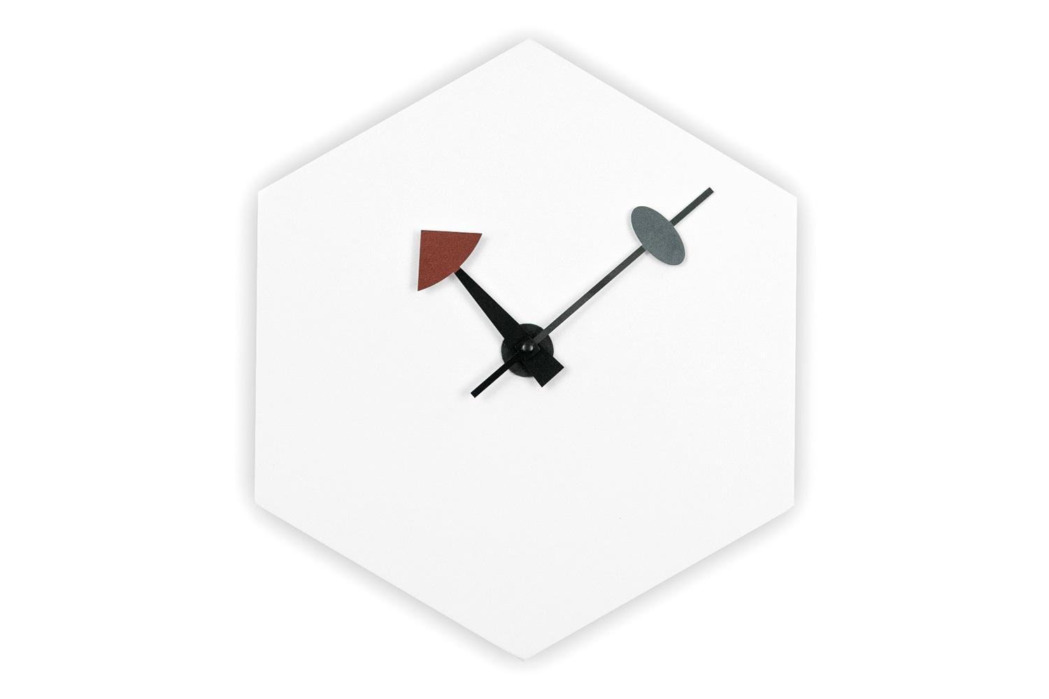 LeisureMod Manchester Modern Hexagon Silent Non-Ticking Wall Clock