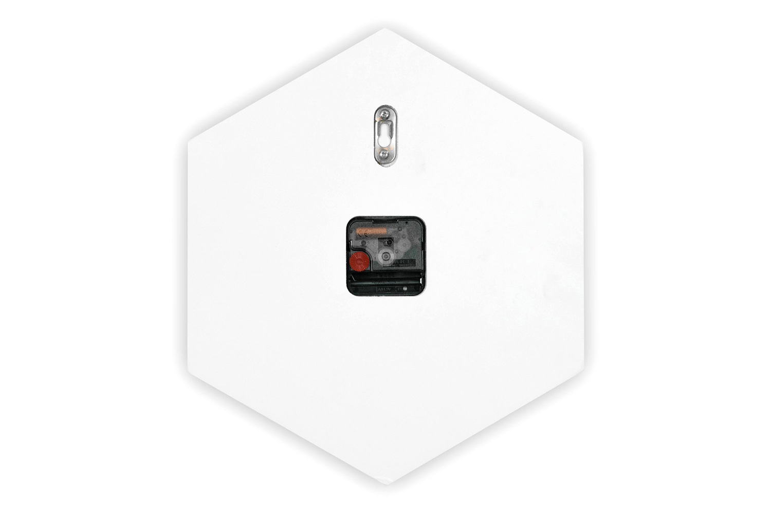 LeisureMod Manchester Modern Hexagon Silent Non-Ticking Wall Clock - White