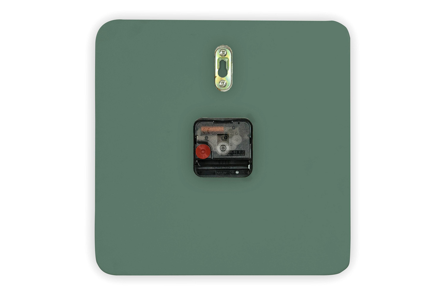 LeisureMod Manchester Modern Square Silent Non-Ticking Wall Clock - Ocean Green