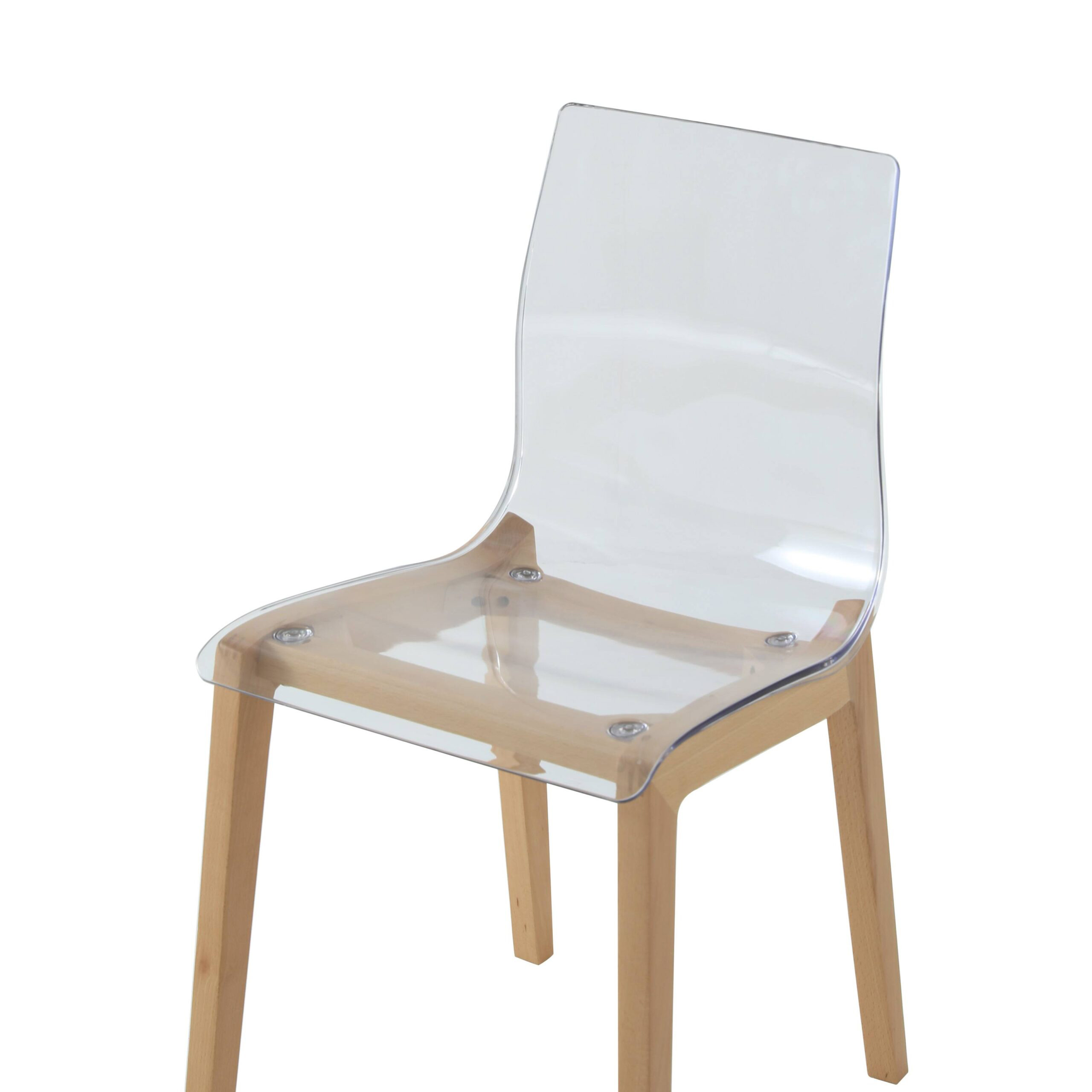 LeisureMod Marsden Modern Dining Side Chair With Beech Wood Legs - Natural Wood