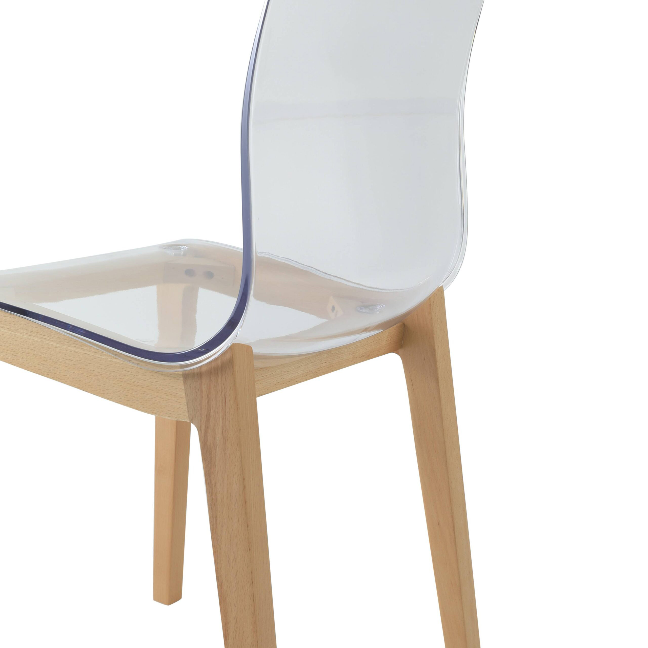 LeisureMod Marsden Modern Dining Side Chair With Beech Wood Legs - Natural Wood