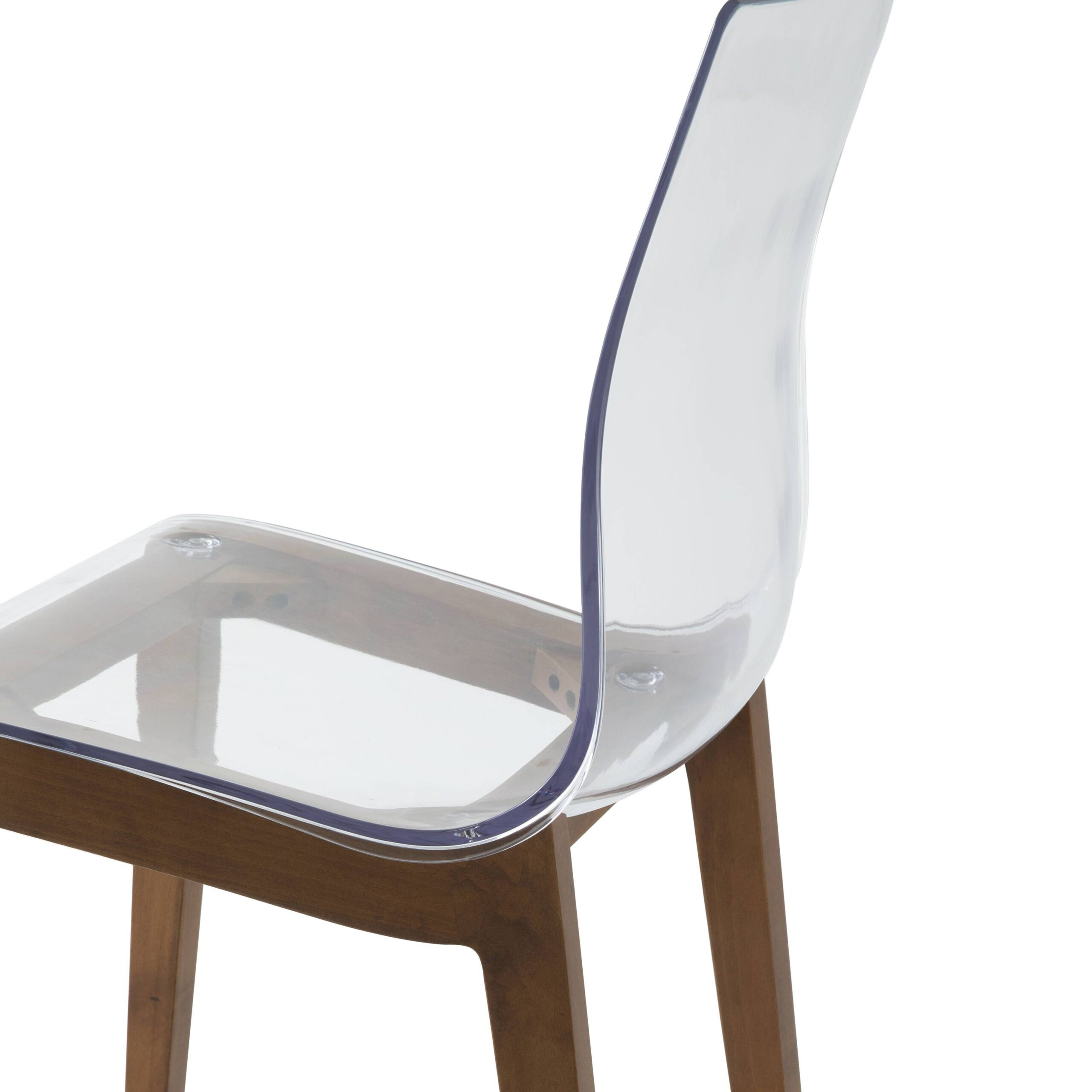 LeisureMod Marsden Modern Dining Side Chair With Beech Wood Legs - Walnut