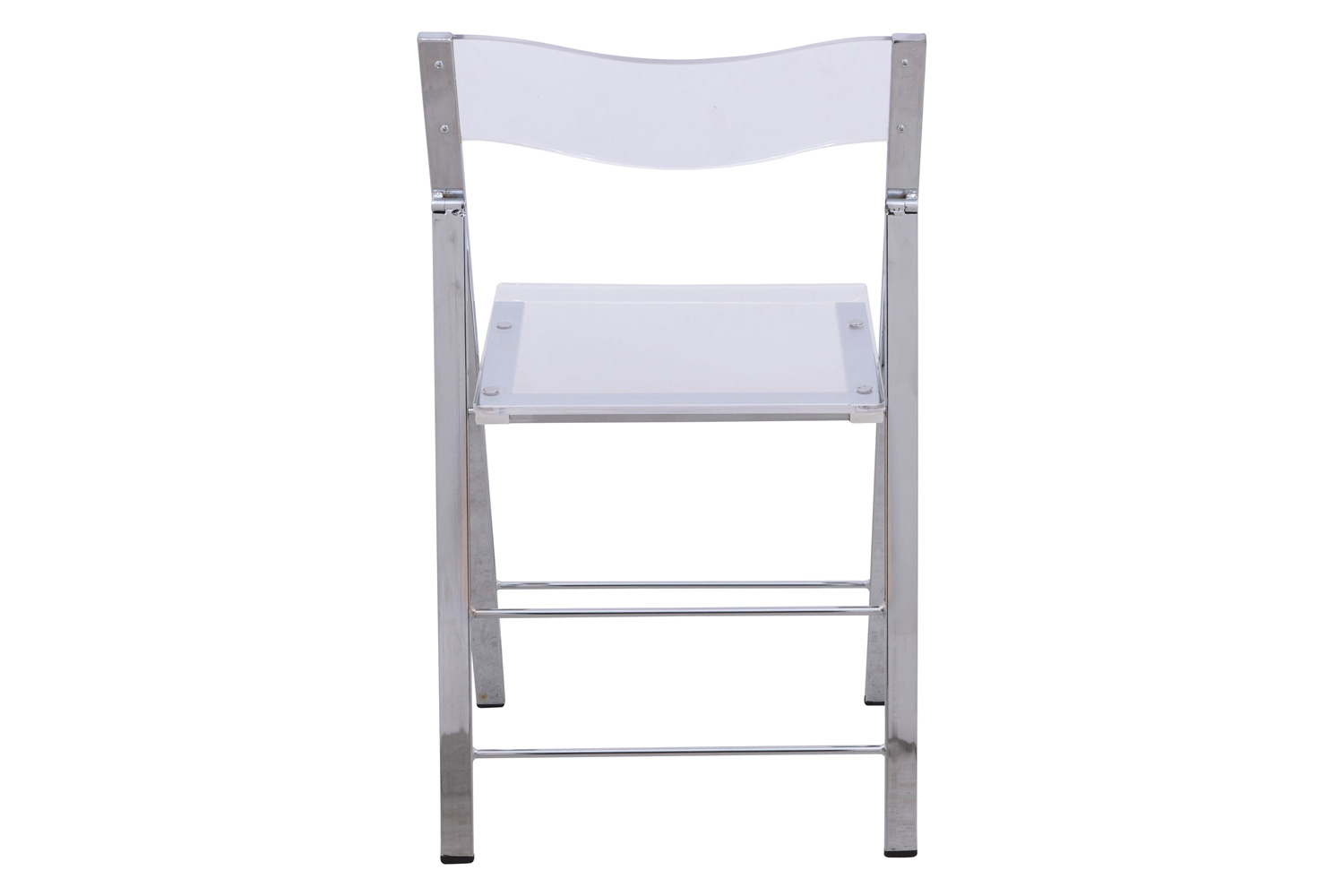 LeisureMod Menno Modern Acrylic Folding Chair - Clear