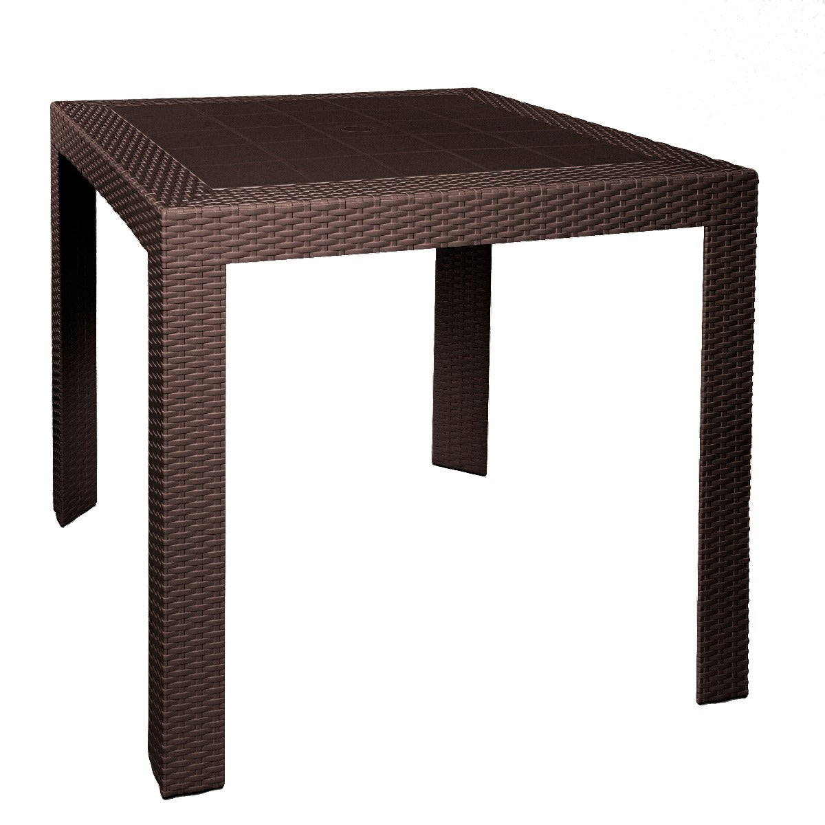 LeisureMod Mace Weave Design Outdoor Bistro Table