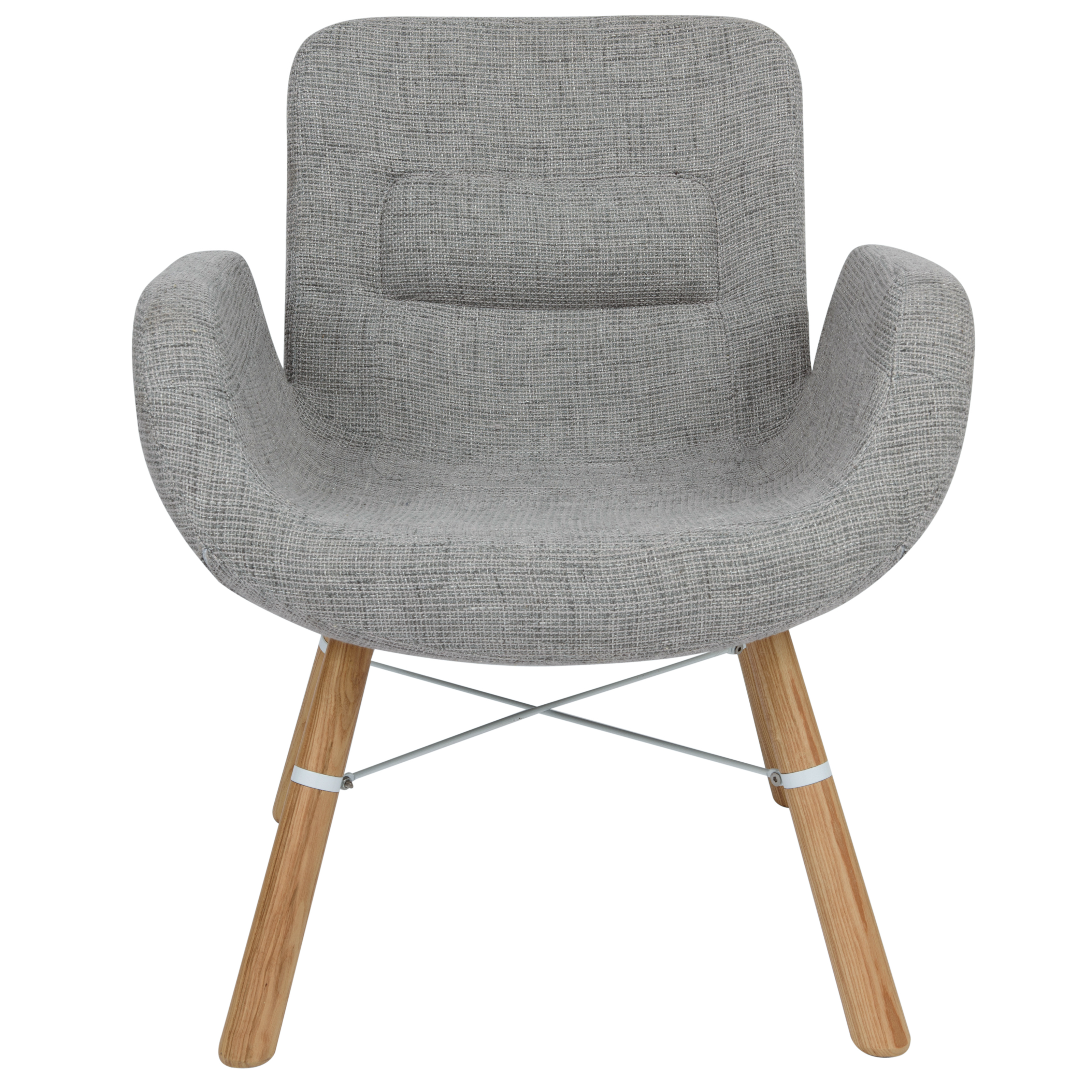 LeisureMod™ Milwood Accent Chair with Dowel Legs - Gray