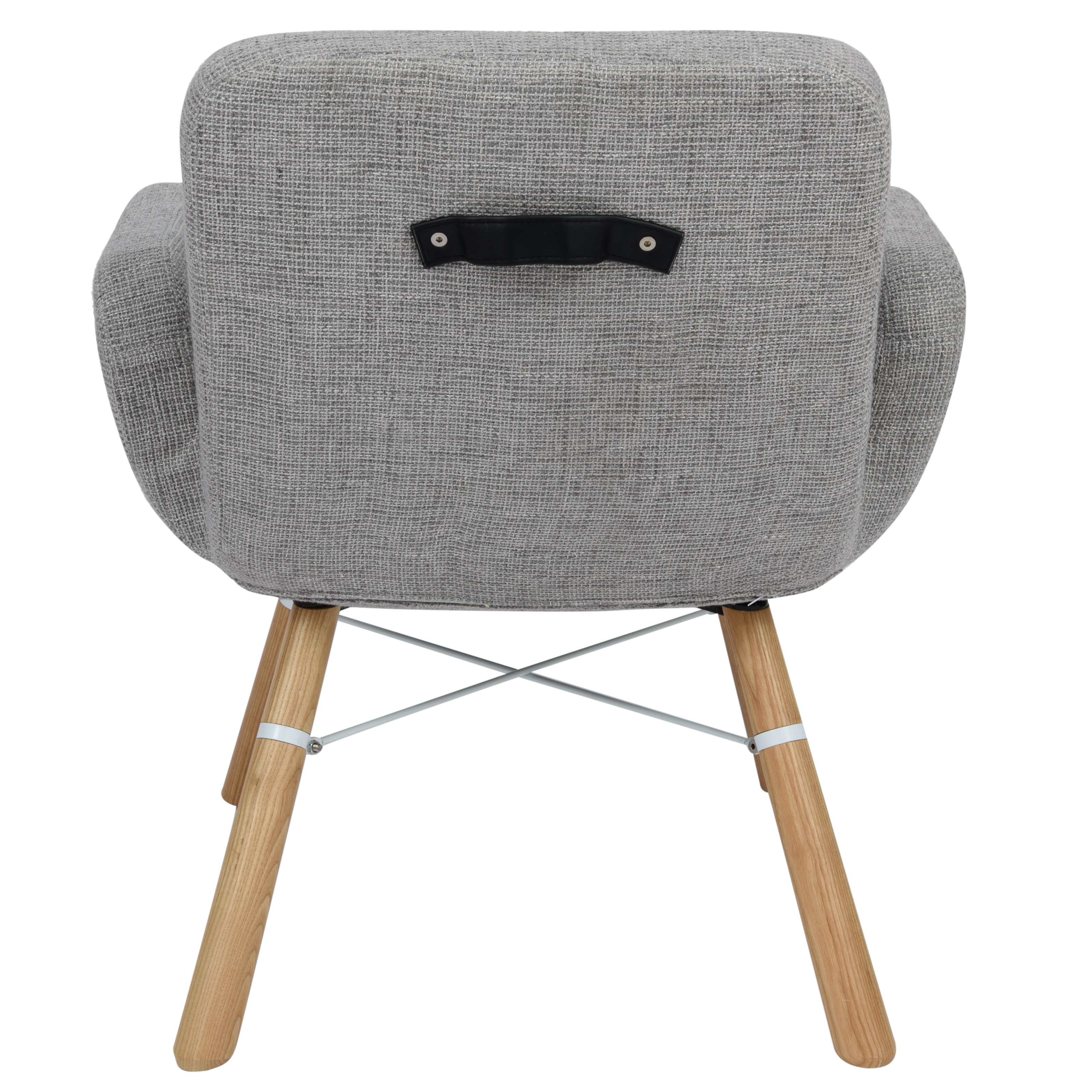 LeisureMod™ Milwood Accent Chair with Dowel Legs - Gray