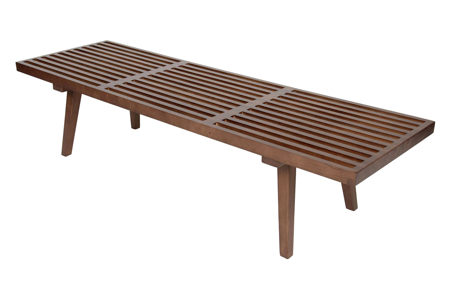 LeisureMod Mid-Century Inwood Platform Bench 5 Feet