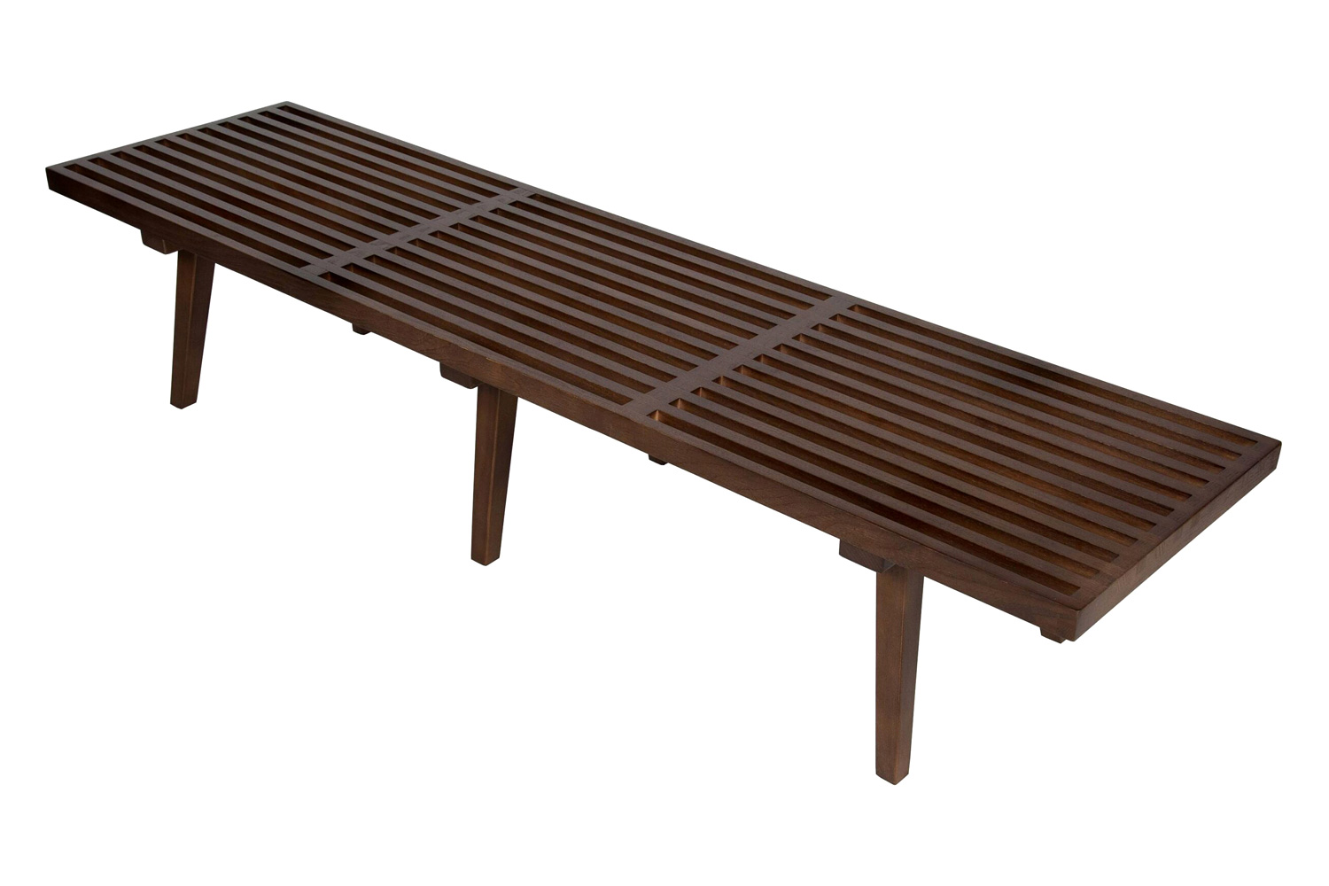 LeisureMod Mid-Century Inwood Platform Bench 6 Feet