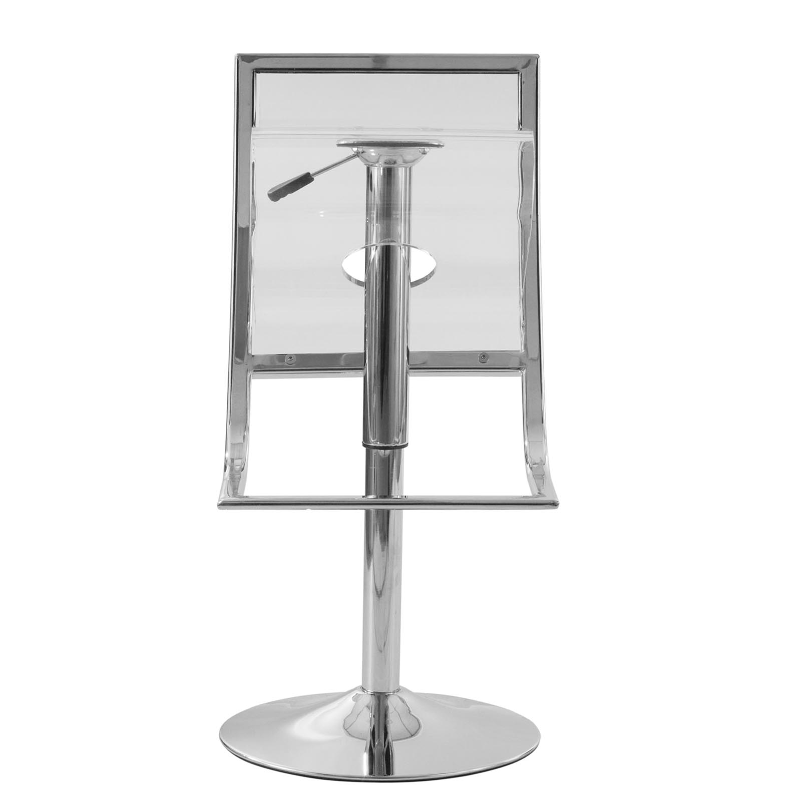 LeisureMod Napoli Transparent Acrylic Bar/Counter Stool - Clear