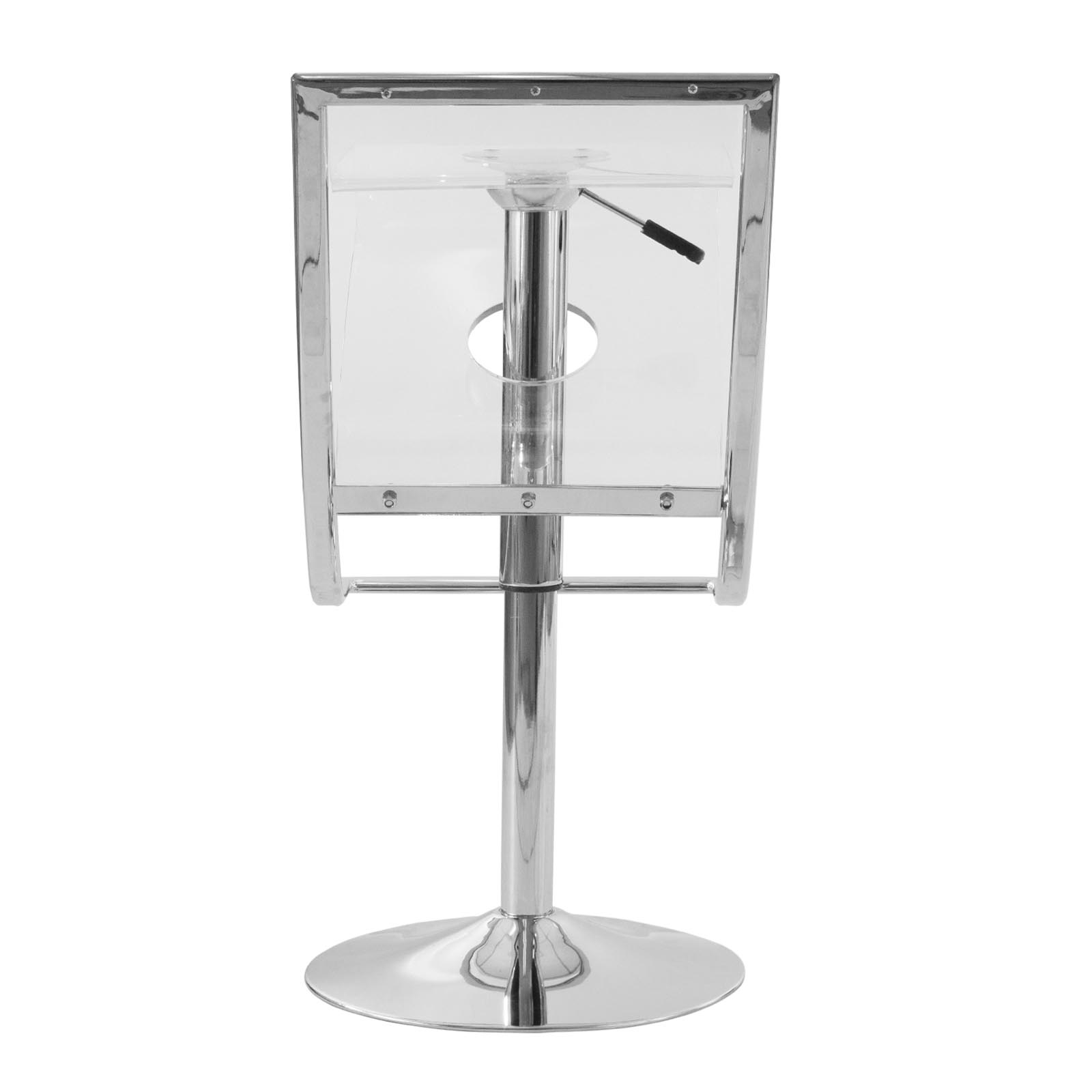 LeisureMod Napoli Transparent Acrylic Bar/Counter Stool - Clear