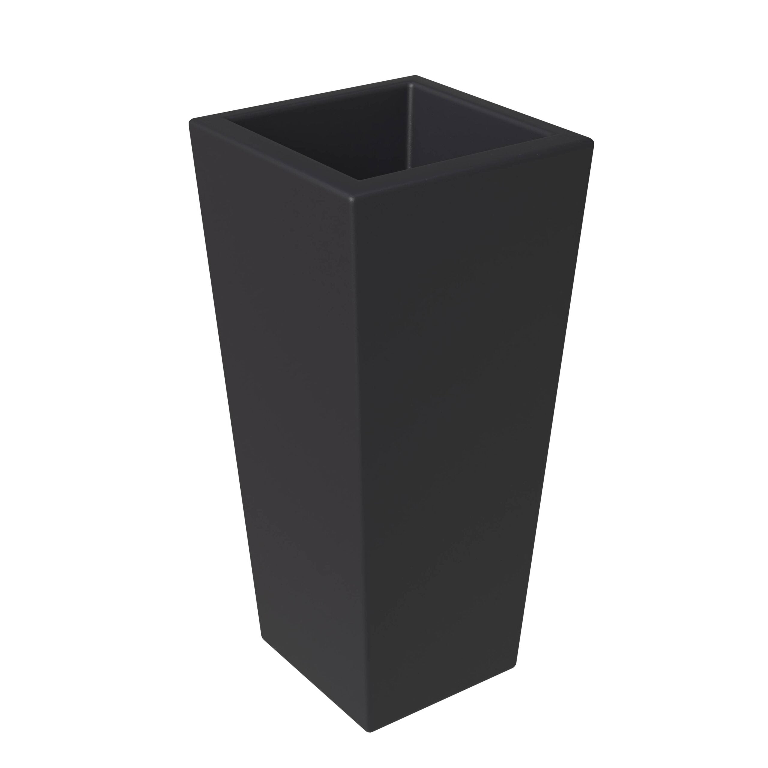 LeisureMod Orna 29" Tapered Square Fiberstone and MgO Clay Planter Pot