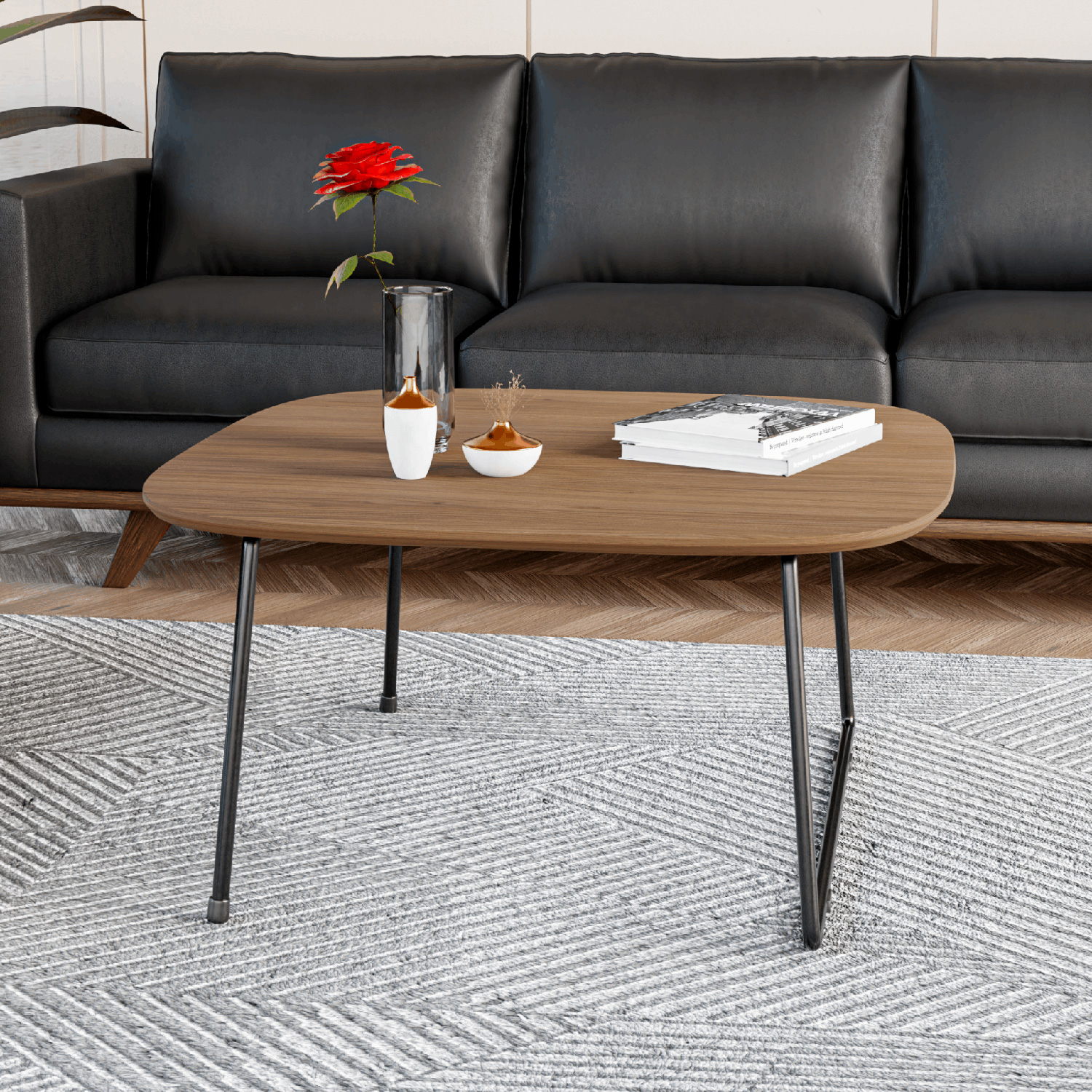 LeisureMod - Pemborke Mid Century Modern Square Coffee Table