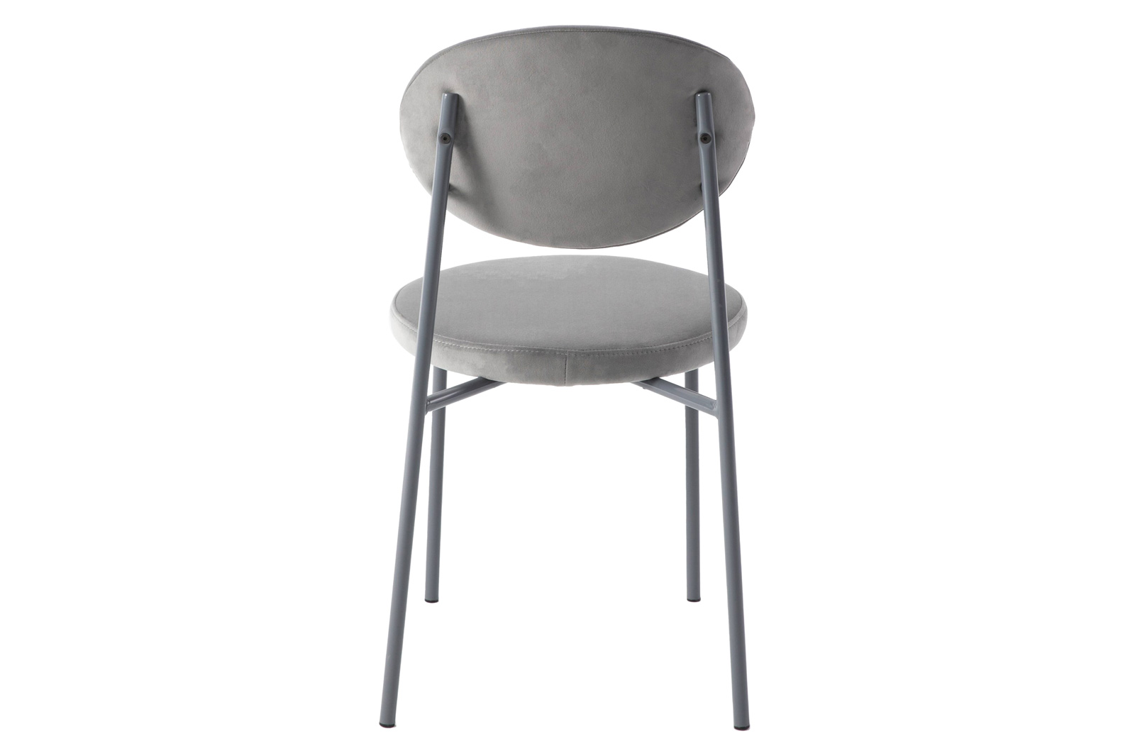 LeisureMod Euston Modern Velvet Dining Chair With Gray Steel Frame (Set Of 2) - Gray