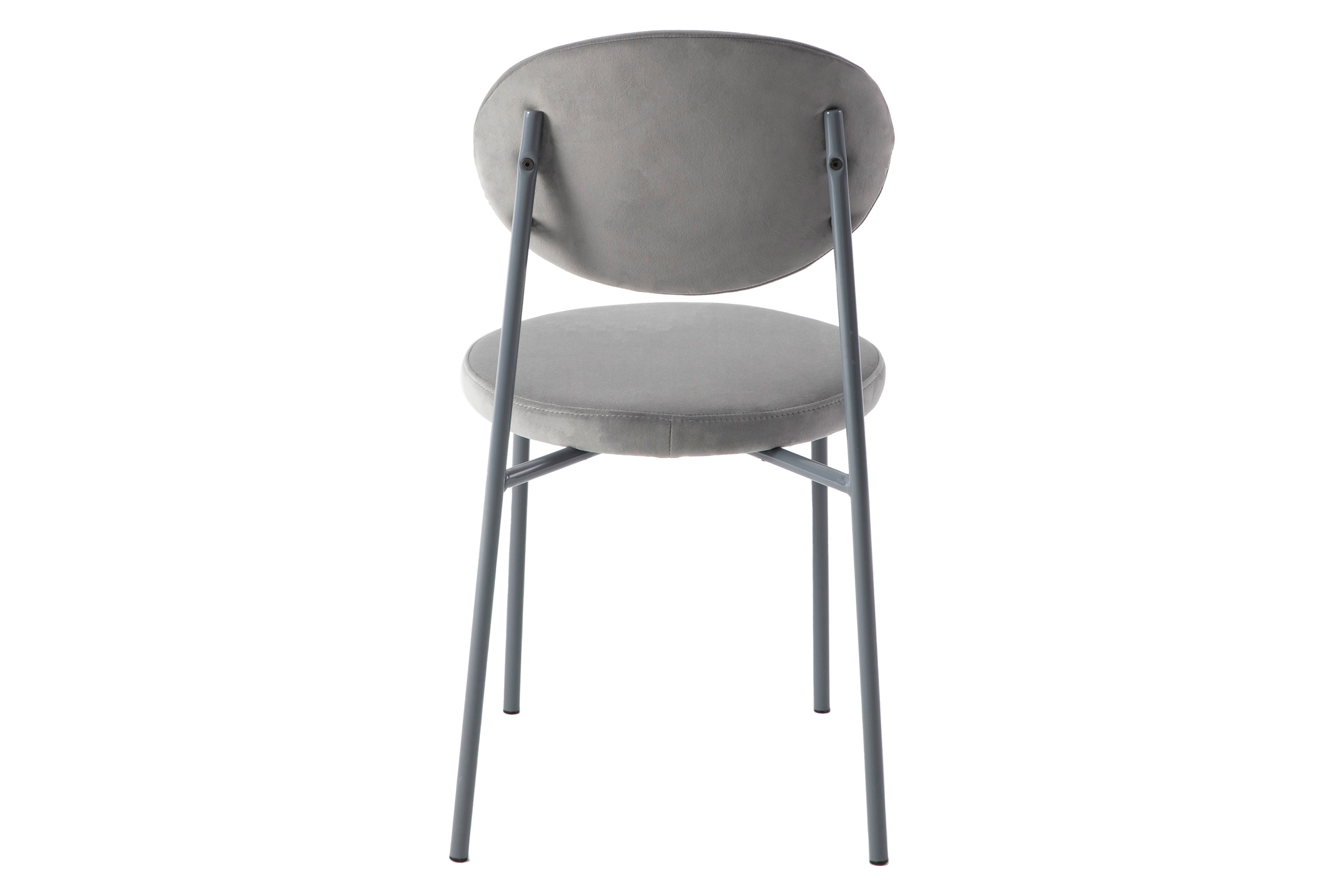 LeisureMod Euston Modern Velvet Dining Chair With Gray Steel Frame (Set Of 4) - Gray