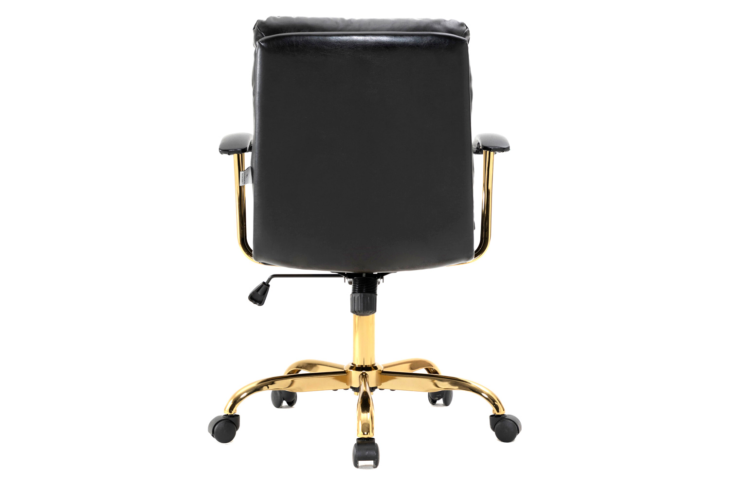 LeisureMod Regina Modern Leather Adjustable Conference Office Chair - Black