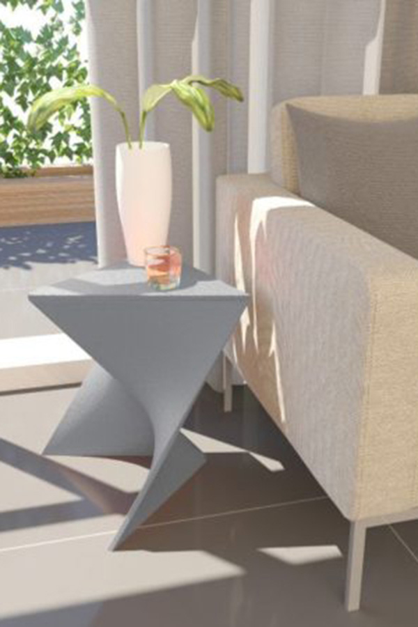 LeisureMod Randolph Modern Side End Table - Gray