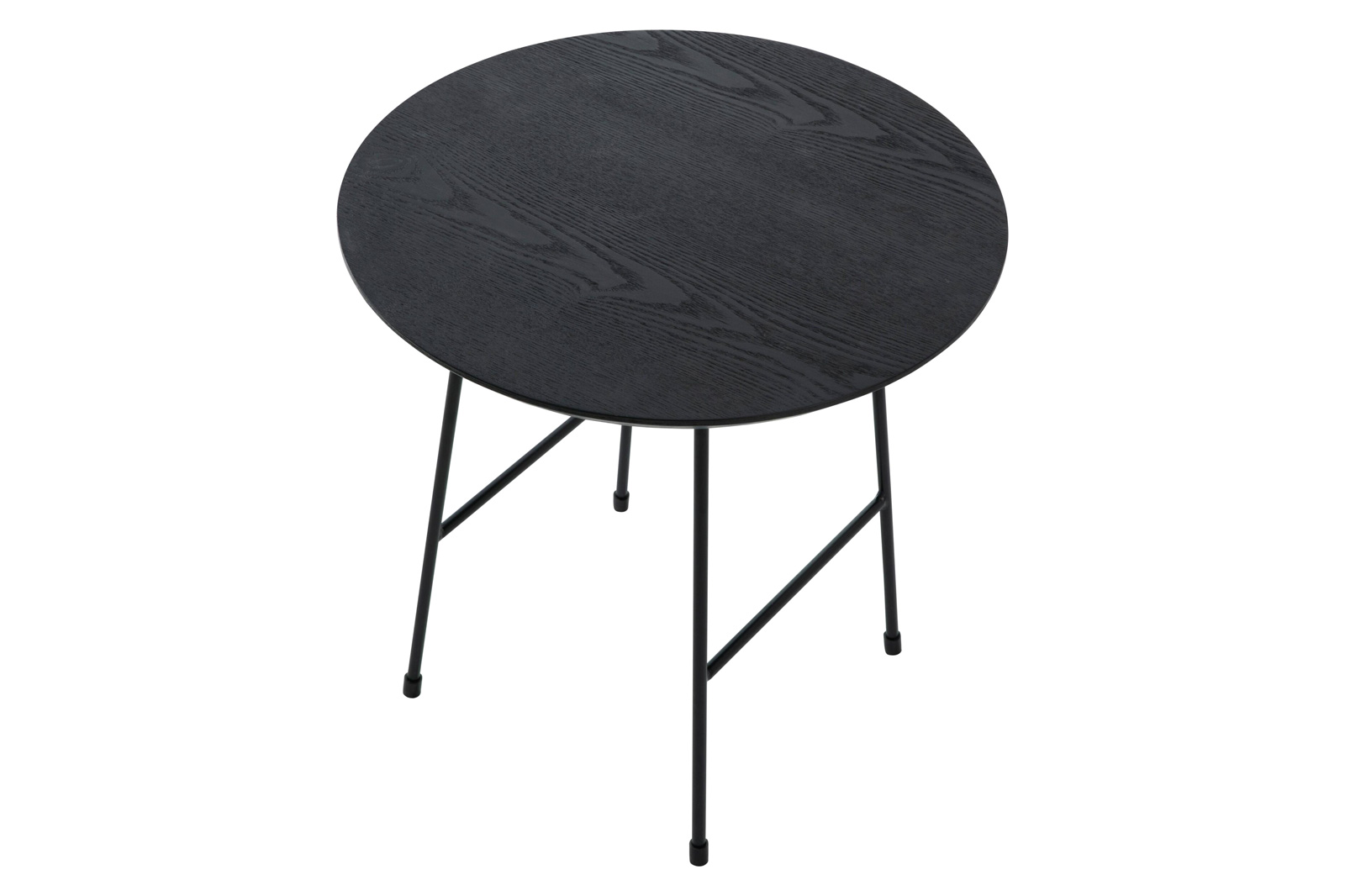 LeisureMod Rossmore Black Base Side Table - Black