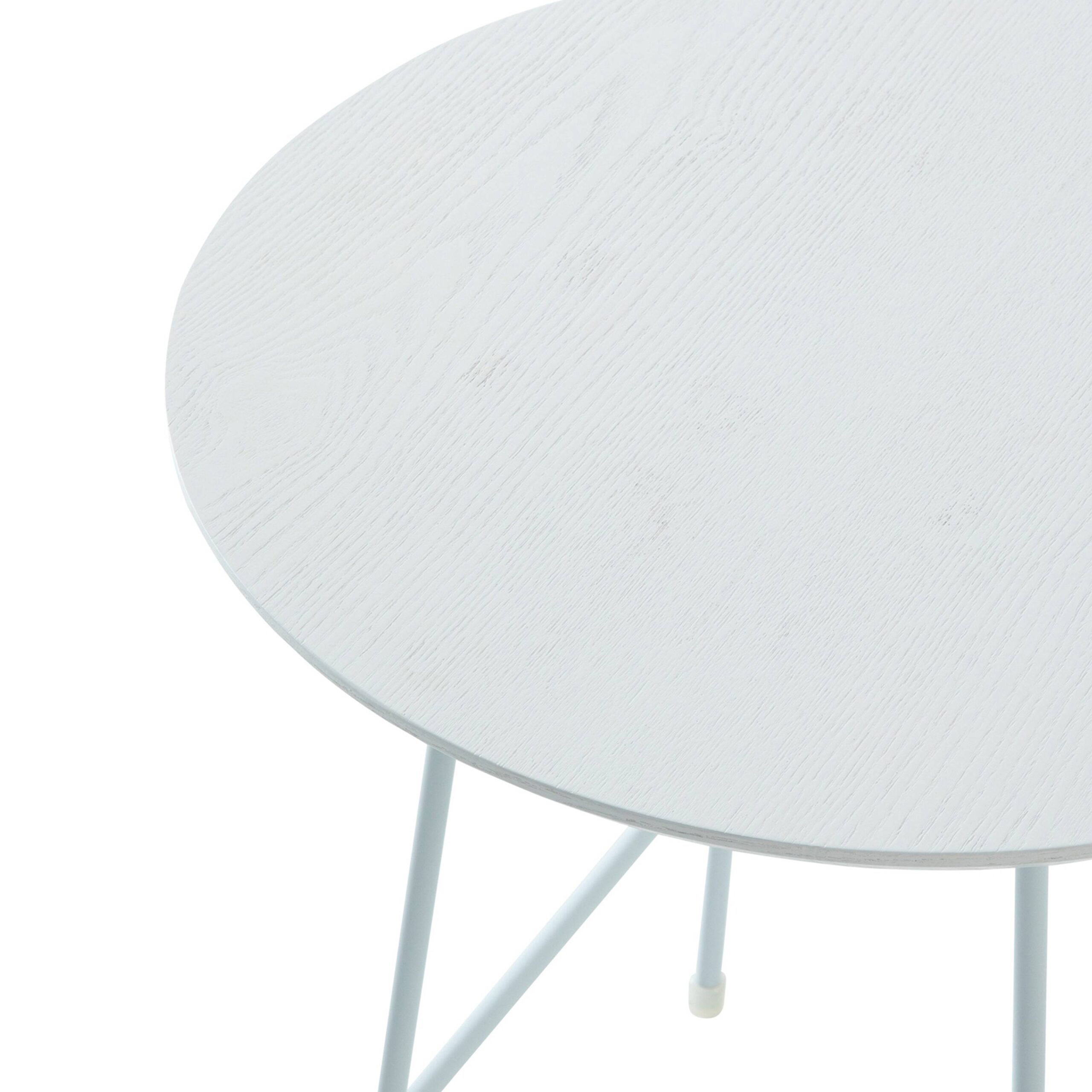 LeisureMod Rossmore White Base Side Table - White