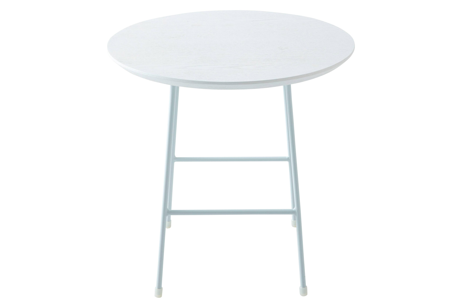 LeisureMod Rossmore White Base Side Table - White