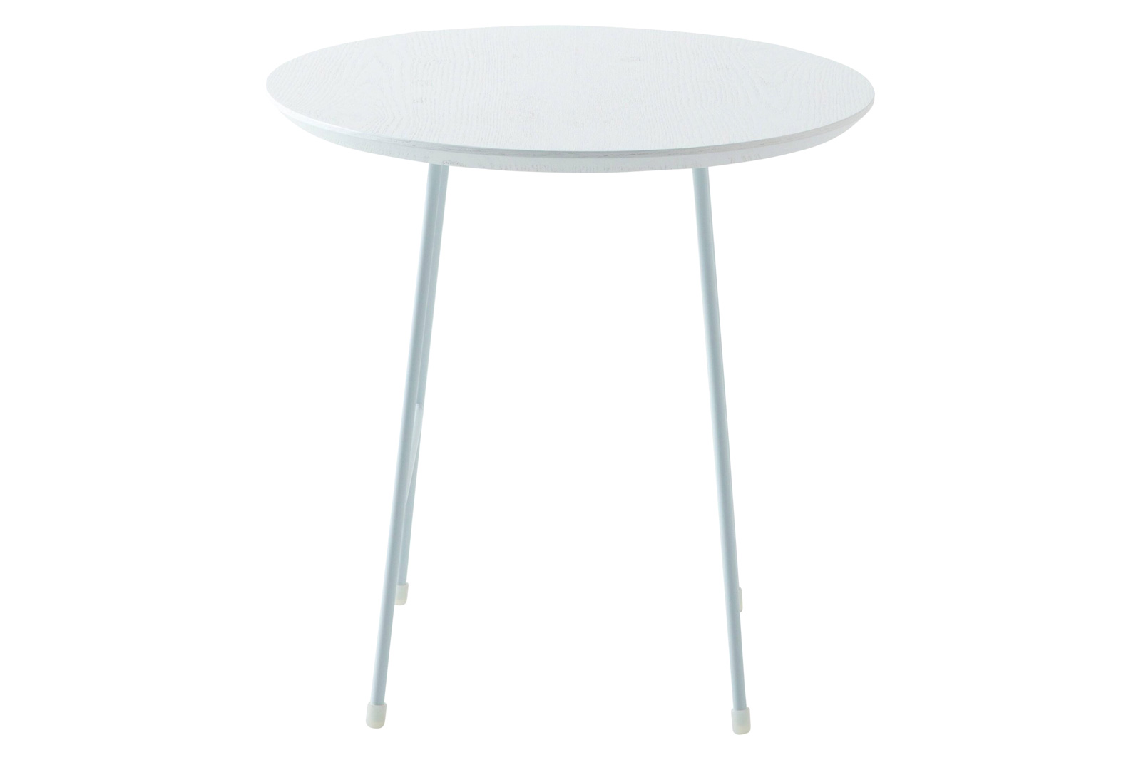 LeisureMod Rossmore White Base Side Table - White