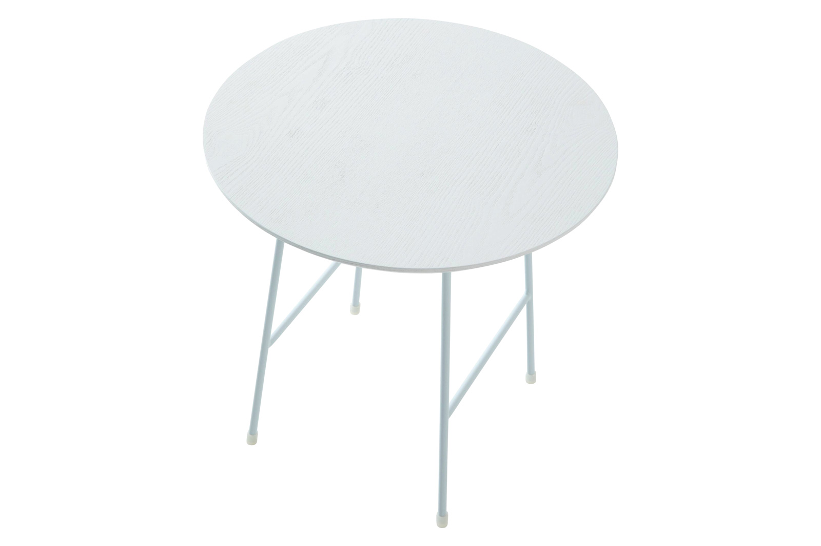 LeisureMod Rossmore White Base Side Table - White