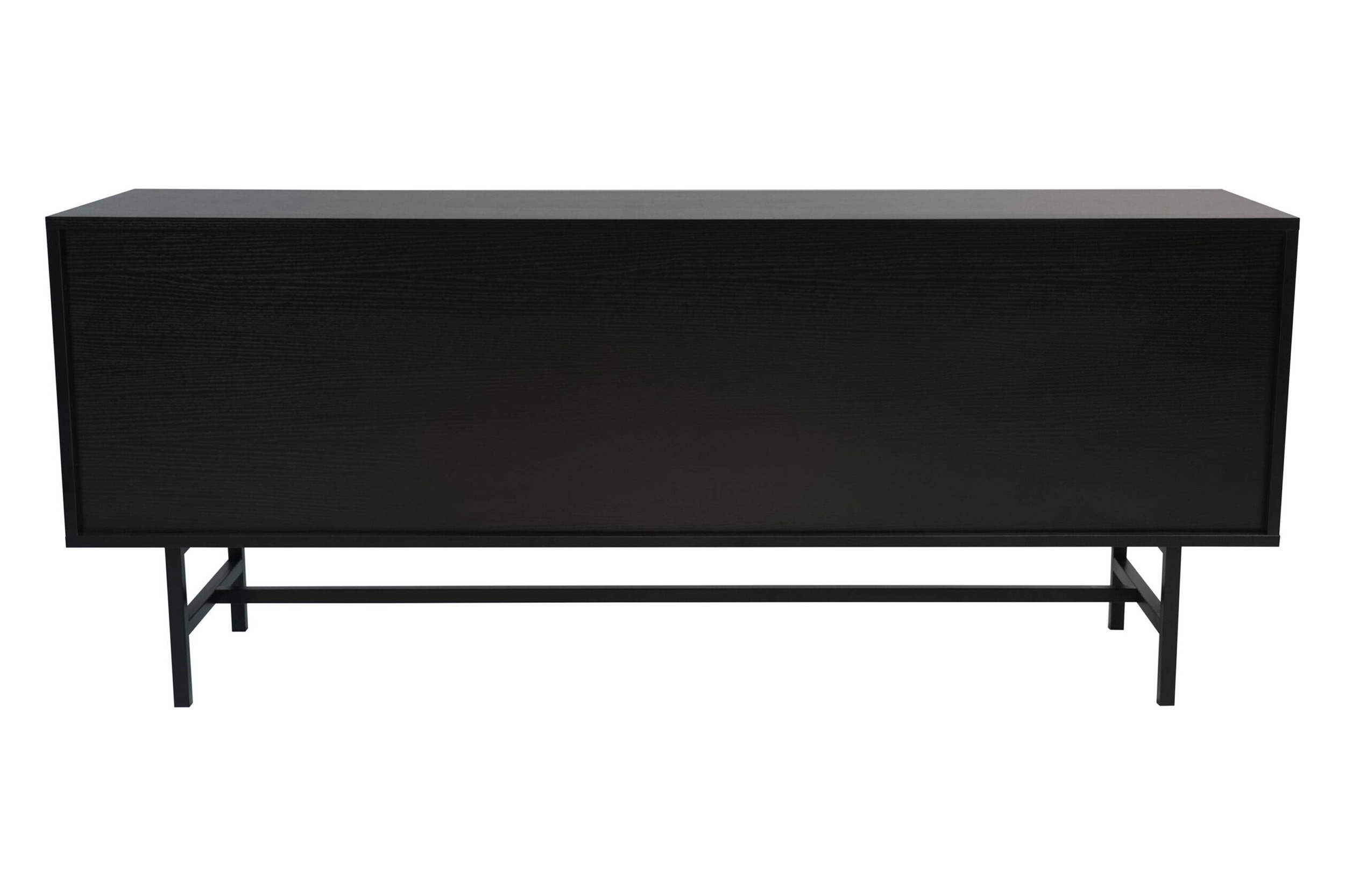 LeisureMod Rochester Modern Rectangular TV Stand with Enclosed Storage - Ebony