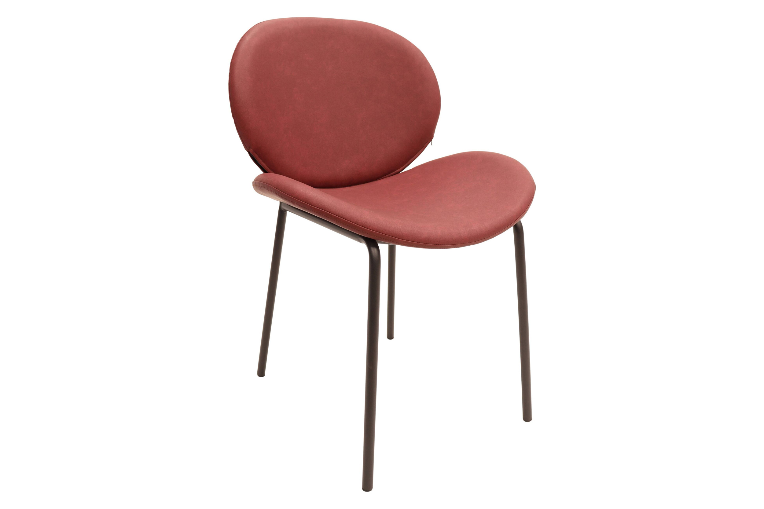 LeisureMod Servos Modern Upholstered Faux Leather Dining Side Chair