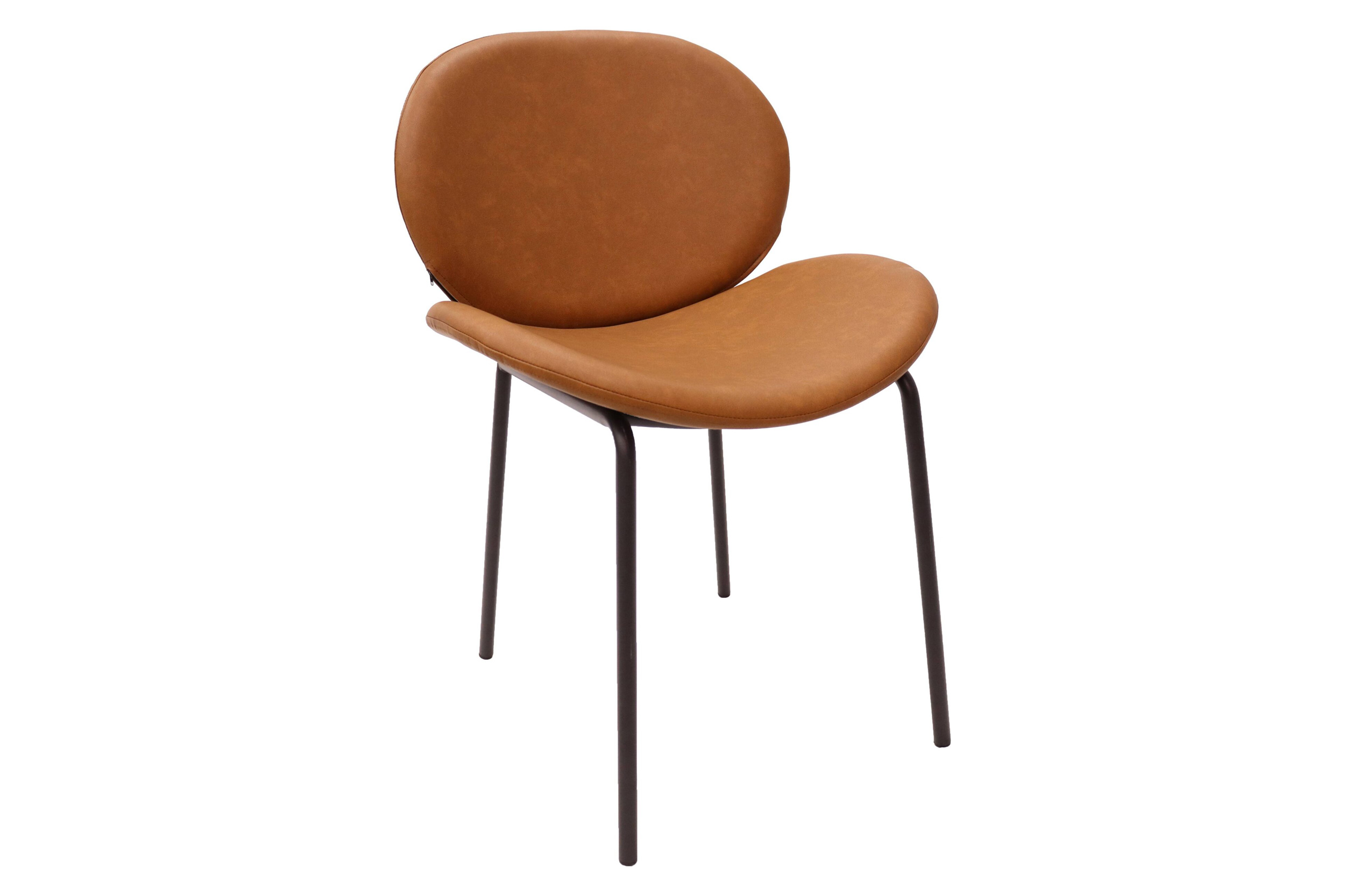 LeisureMod Servos Modern Upholstered Faux Leather Dining Side Chair