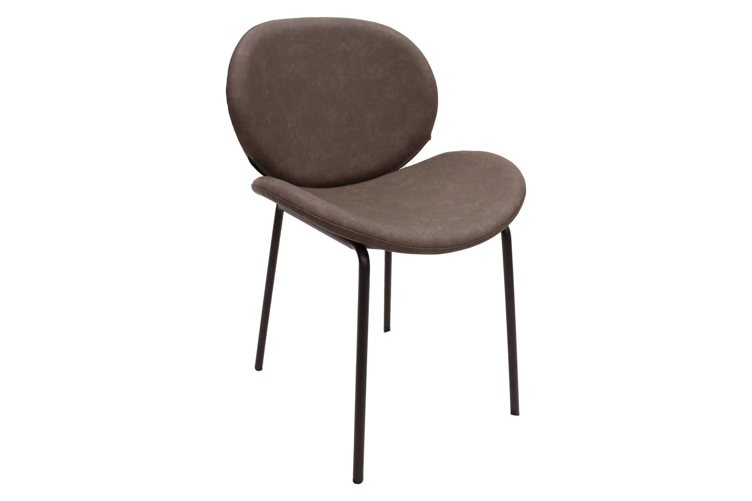 LeisureMod Servos Modern Upholstered Faux Leather Dining Side Chair