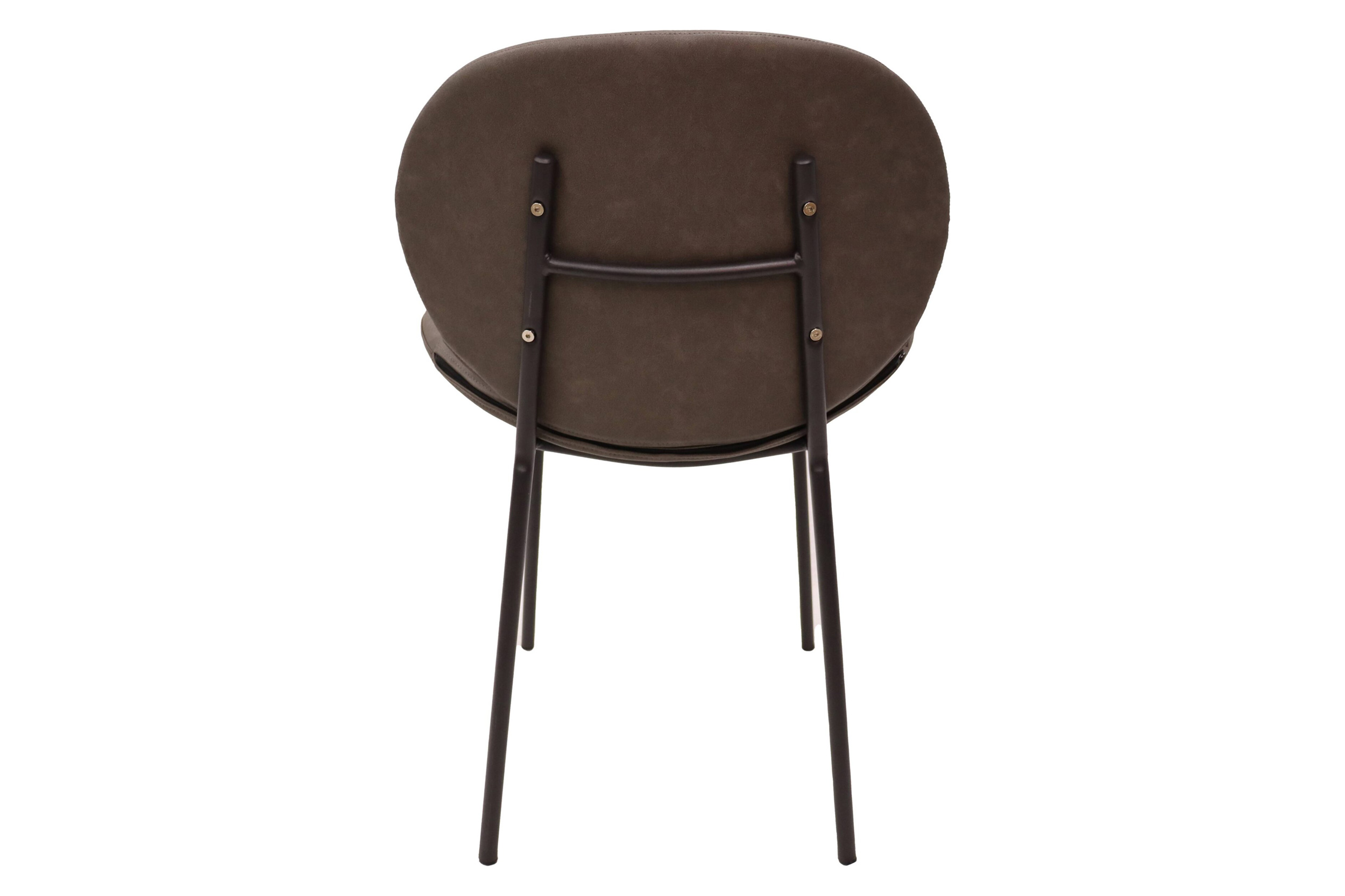 LeisureMod Servos Modern Upholstered Faux Leather Dining Side Chair - Elephant Gray