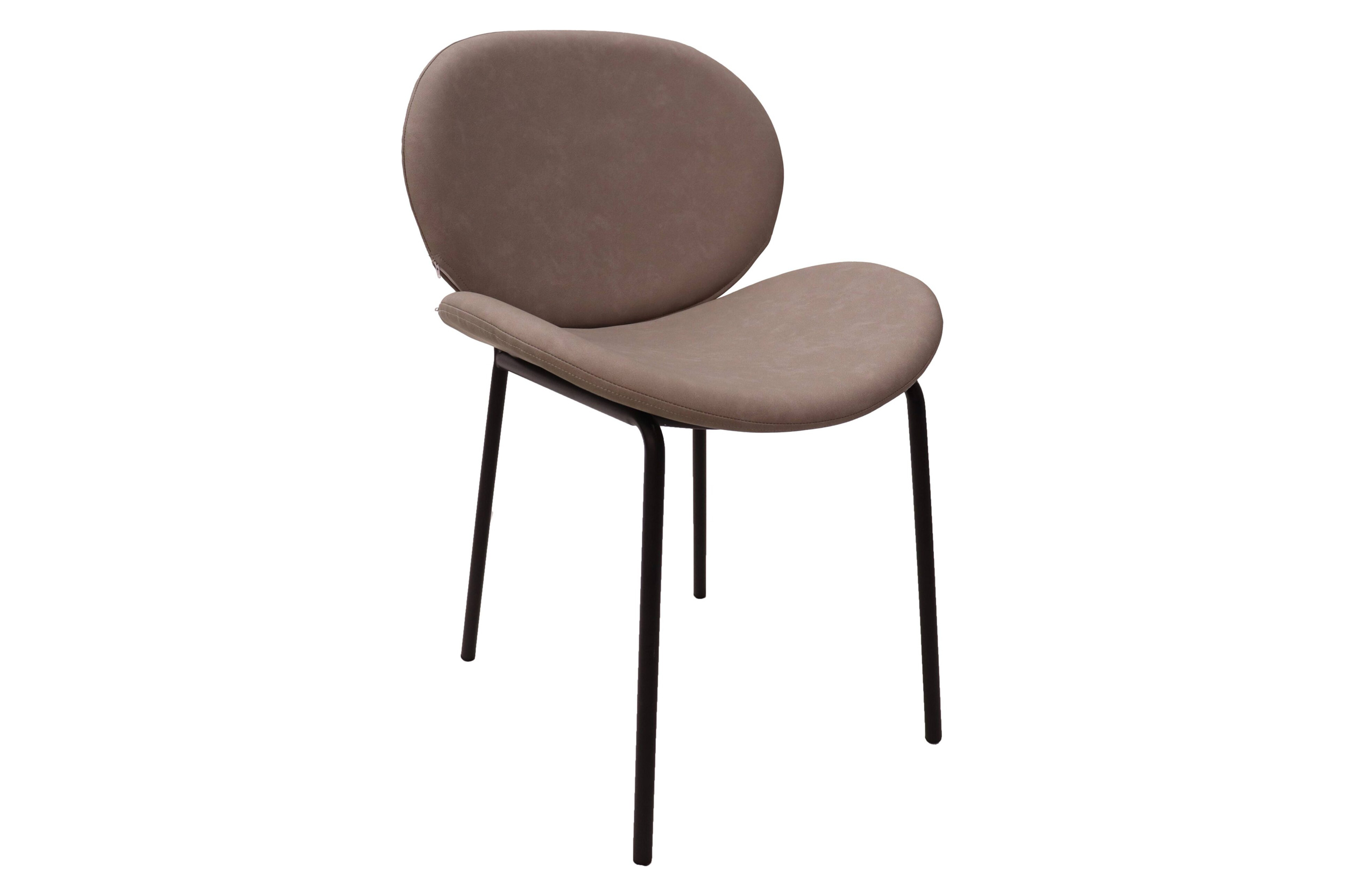 LeisureMod Servos Modern Upholstered Faux Leather Dining Side Chair