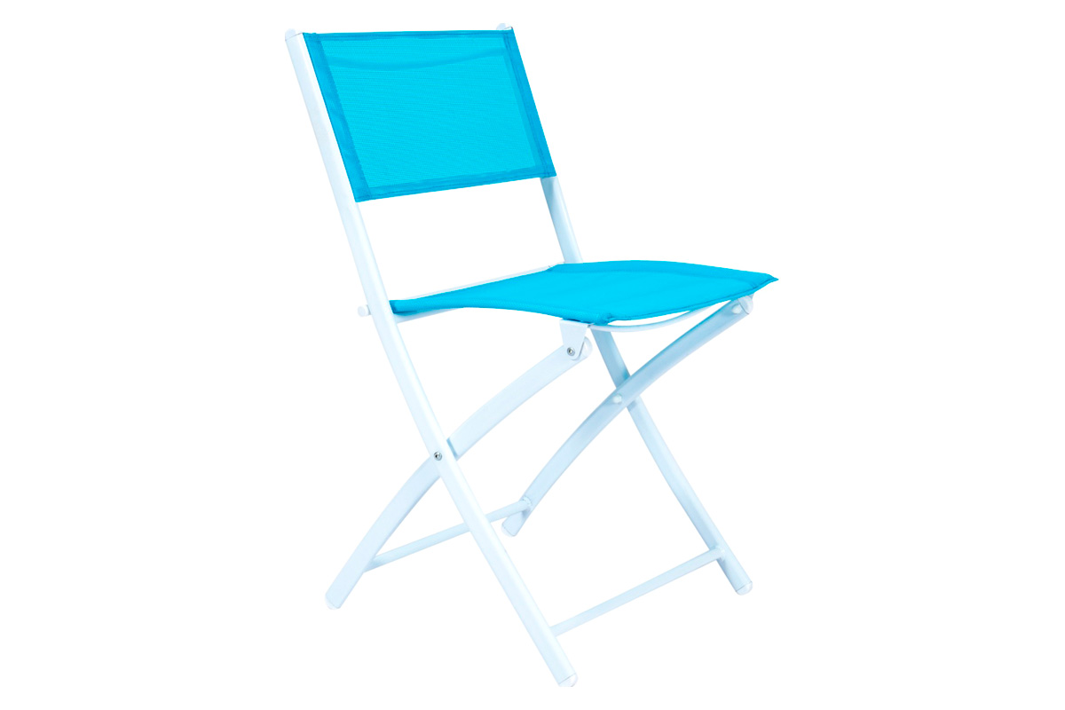 LeisureMod Sling Modern Bistro Dining Set - Blue