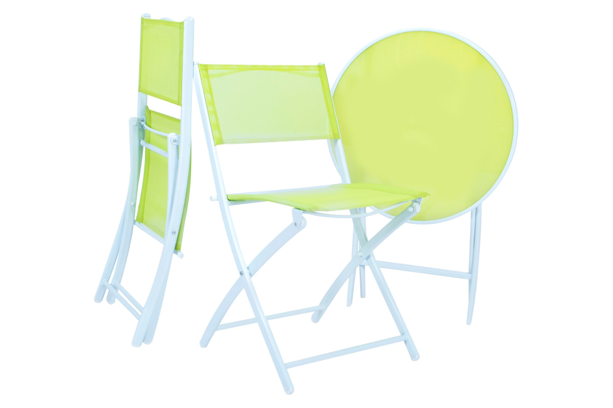 LeisureMod Sling Modern Bistro Dining Set - Green