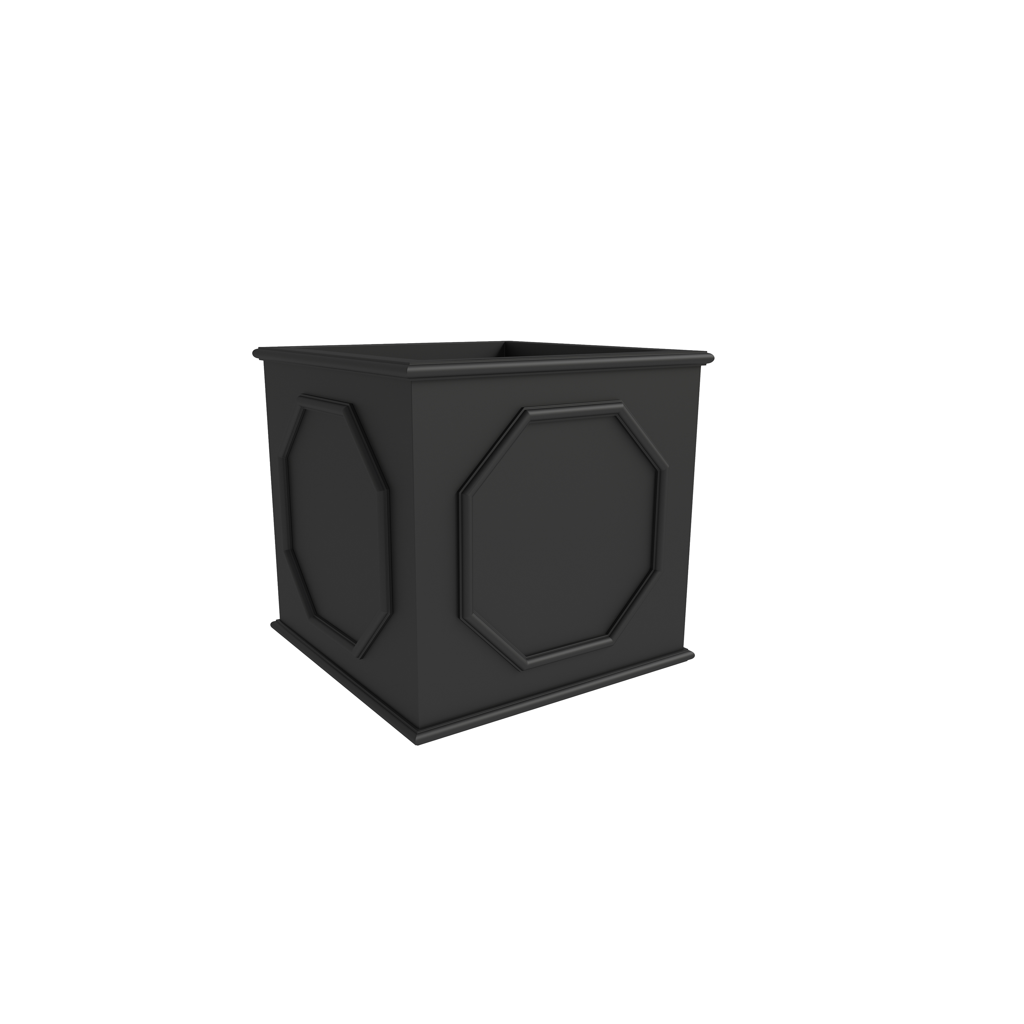 LeisureMod Sprout Modern 8" Cube Planter in Fiberstone and Clay