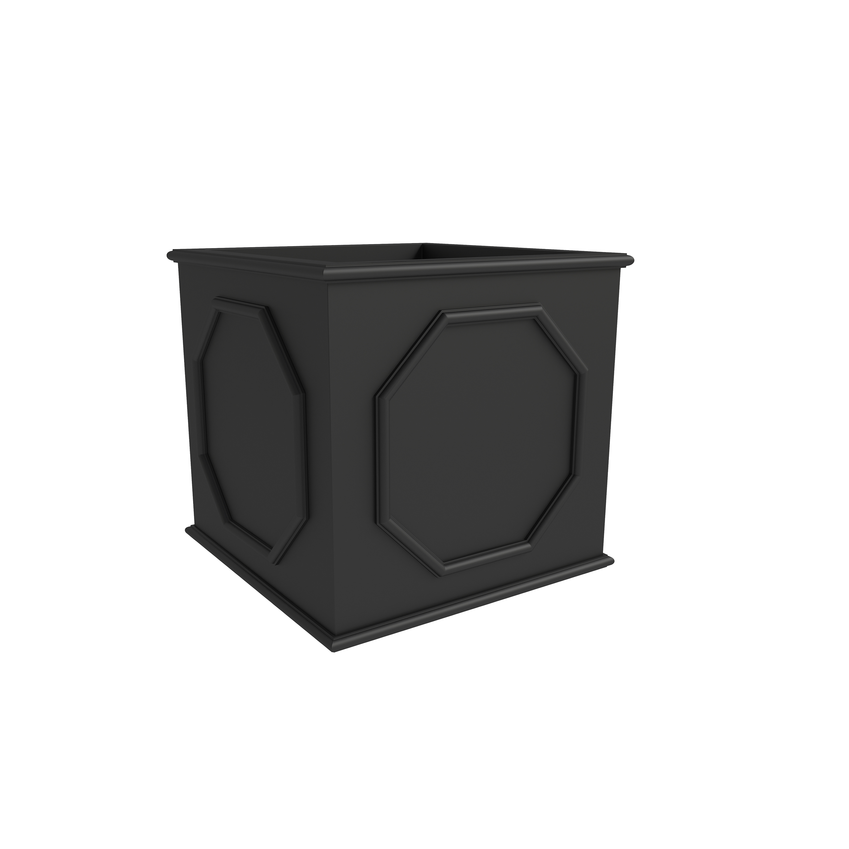 LeisureMod Sprout Modern 8" Cube Planter in Fiberstone and Clay