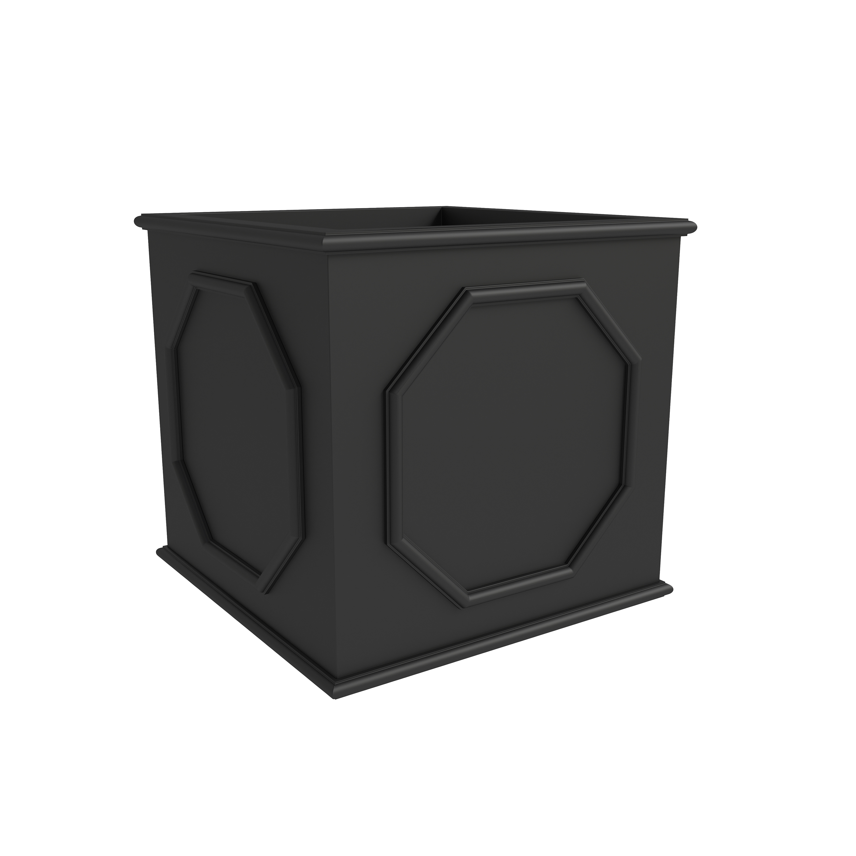 LeisureMod Sprout Modern 8" Cube Planter in Fiberstone and Clay