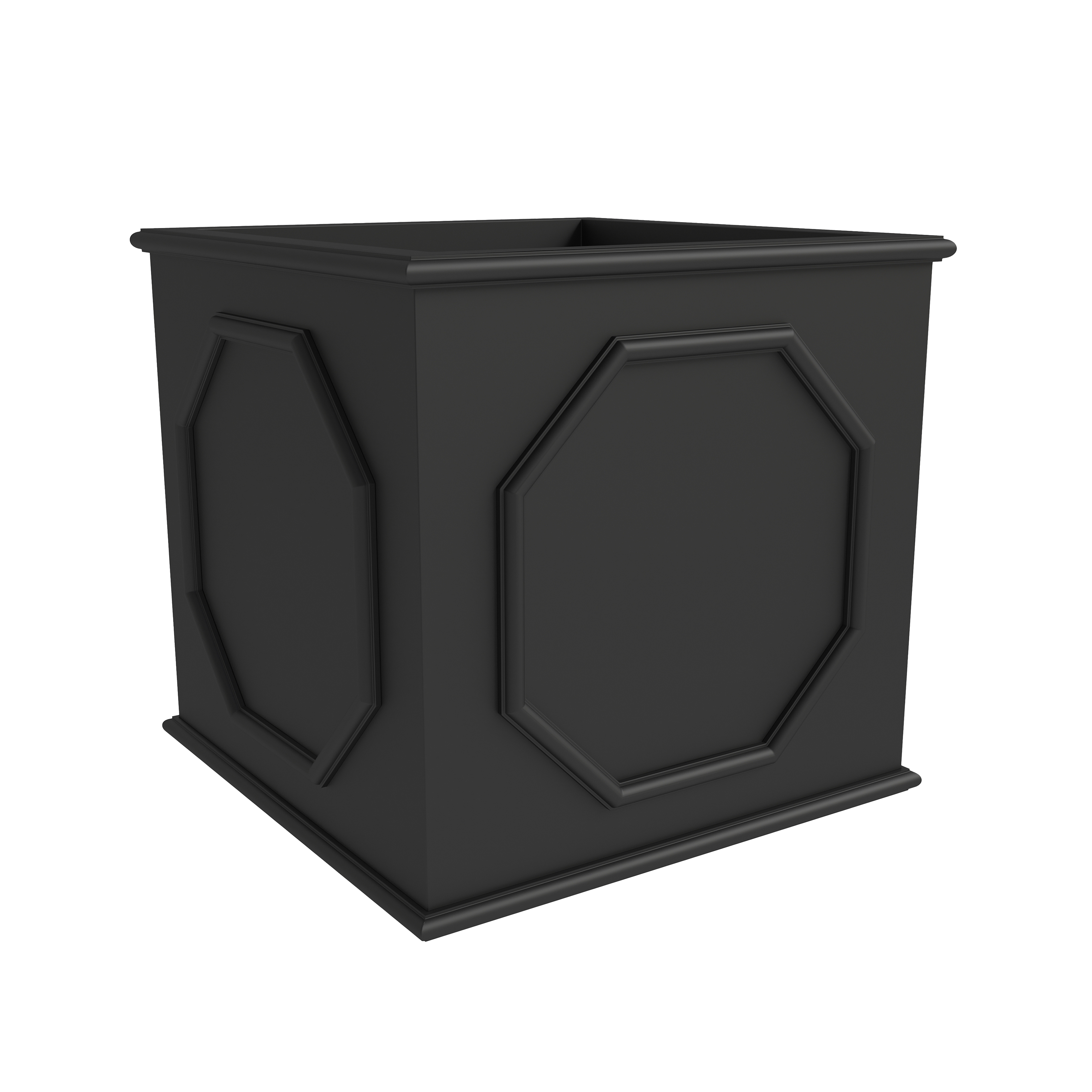 LeisureMod Sprout Modern 8" Cube Planter in Fiberstone and Clay