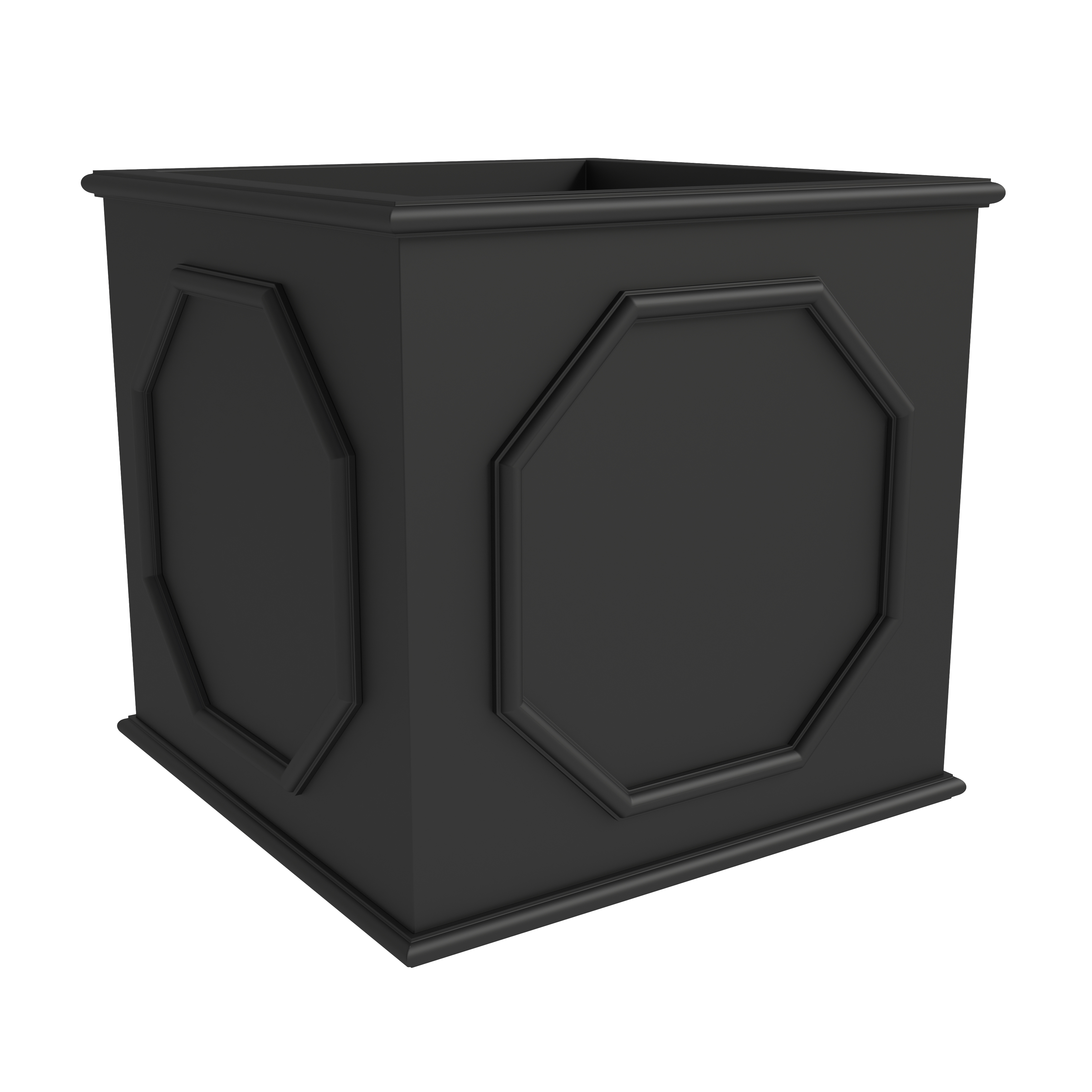 LeisureMod Sprout Modern 8" Cube Planter in Fiberstone and Clay