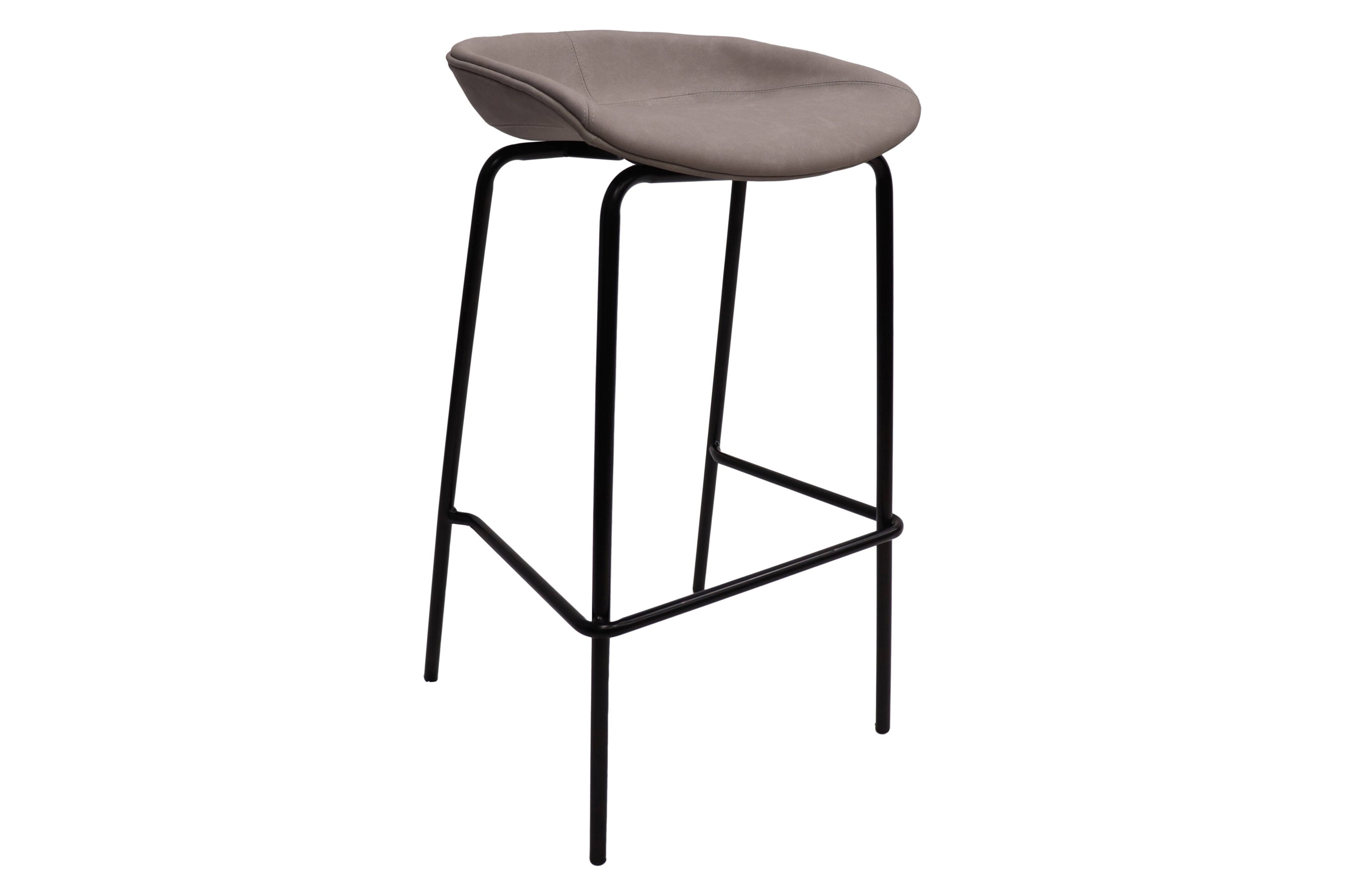 LeisureMod Servos Modern Barstool with Upholstered Faux Leather Seat