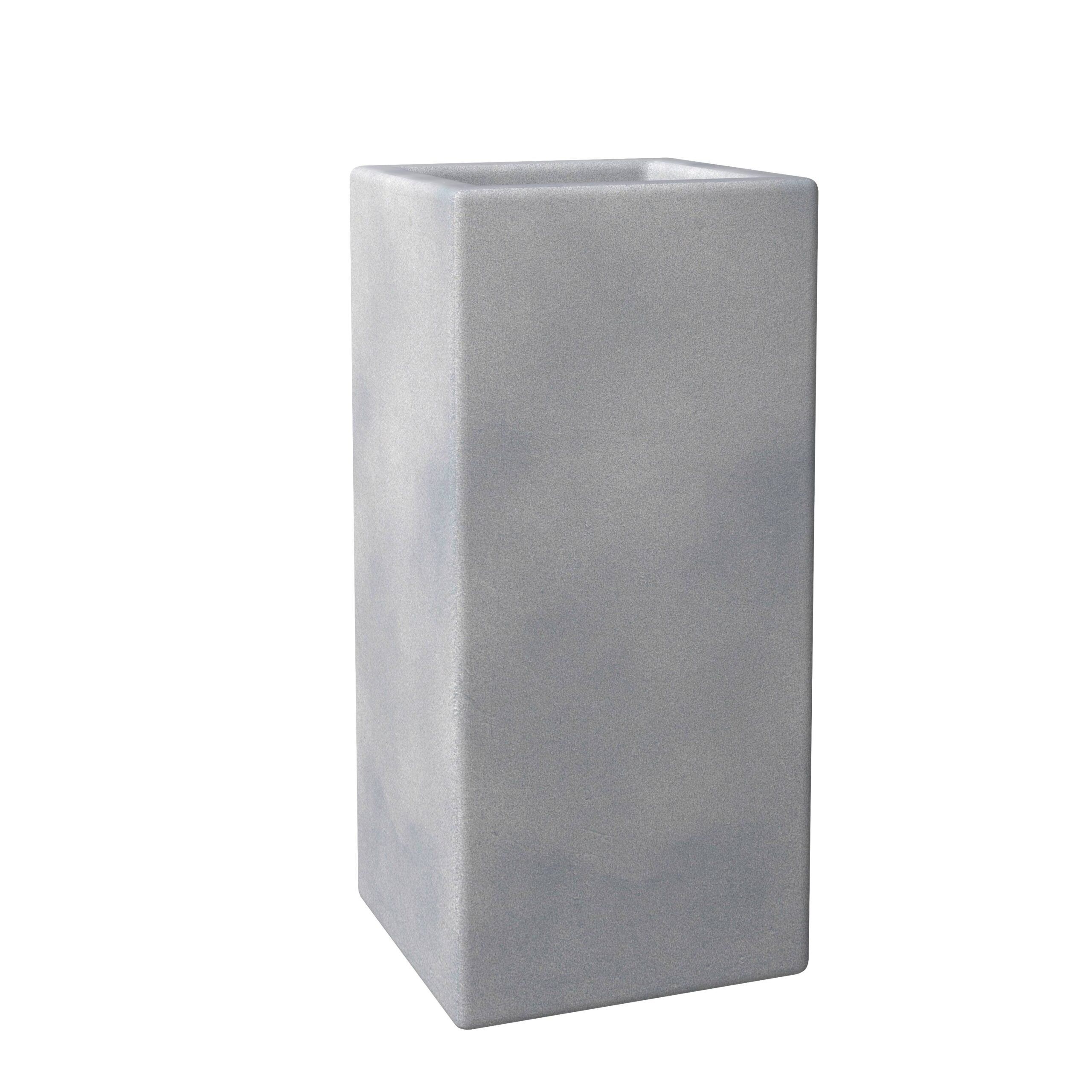 LeisureMod Terra Modern 20" Square Planter Pot in Fiberstone and Clay