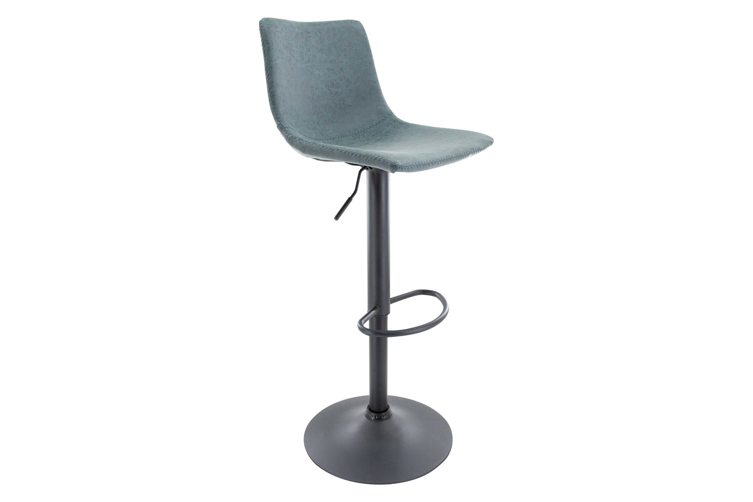 LeisureMod Tilbury Modem Adjustable Bar Stool with Footrest and 360-Degree Swivel